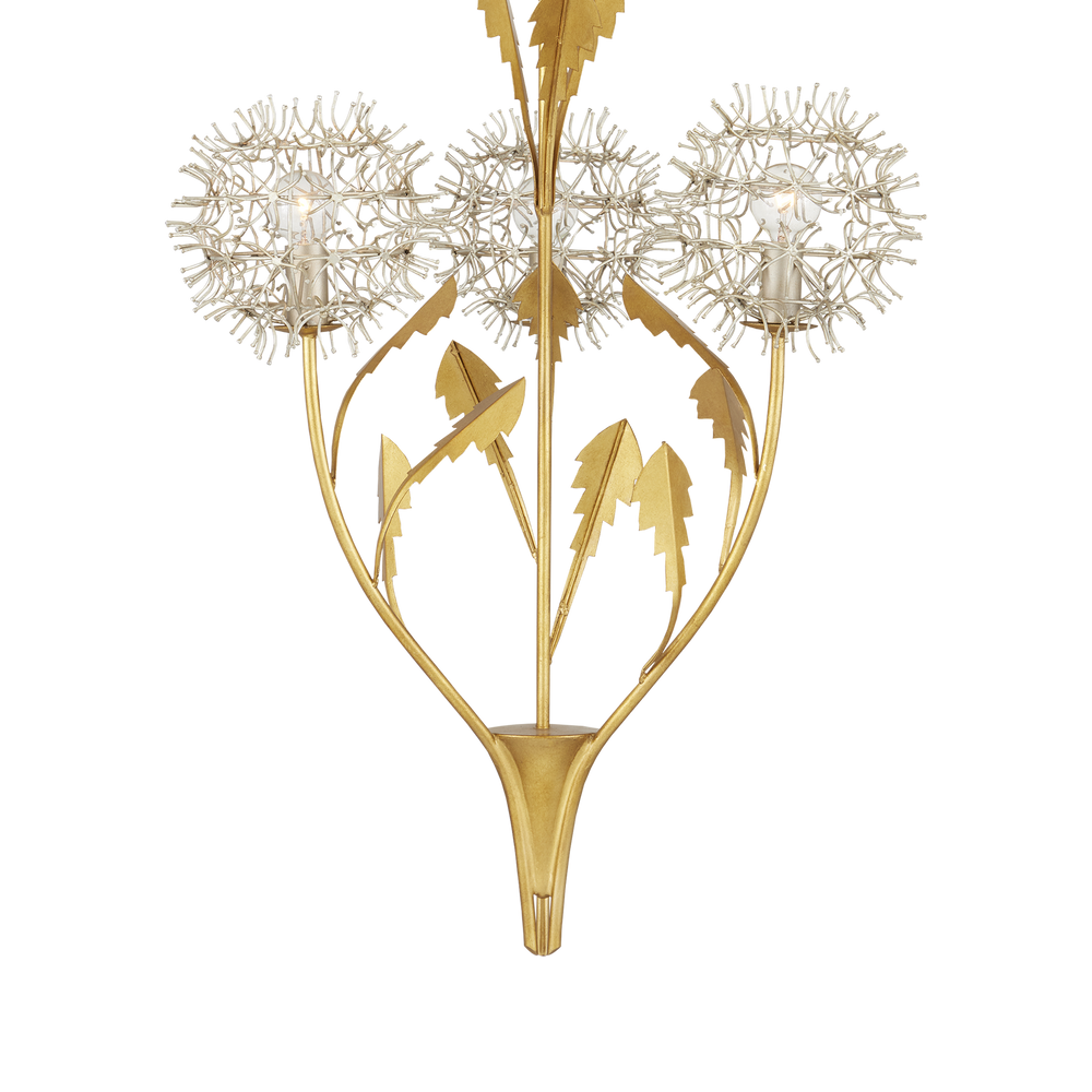 Dandelion Silver & Gold Pendant.