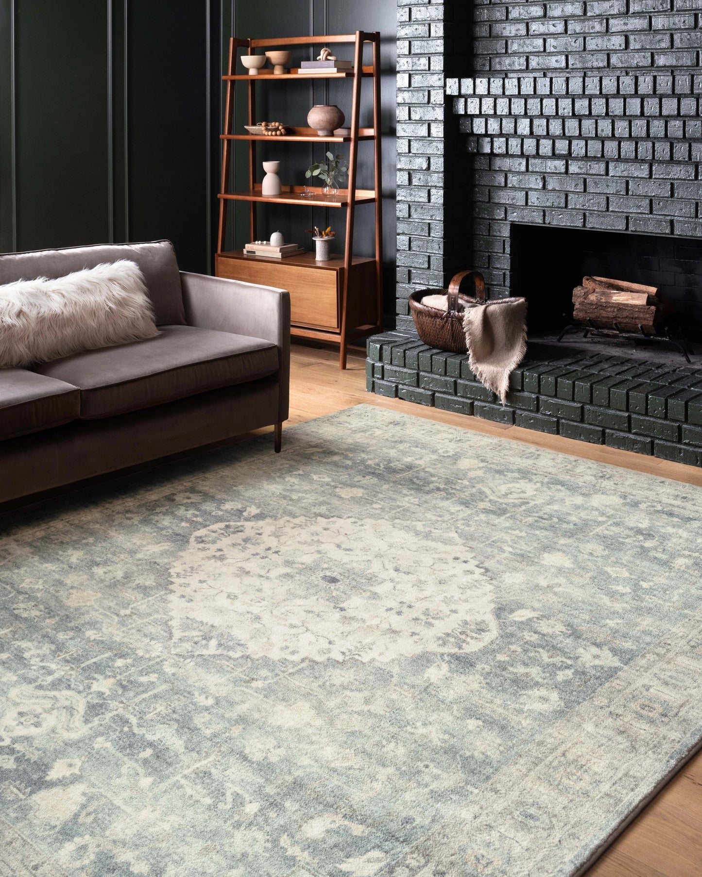Loloi Rosette Denim / Fog 3'-3" x 5'-3" Accent Rug