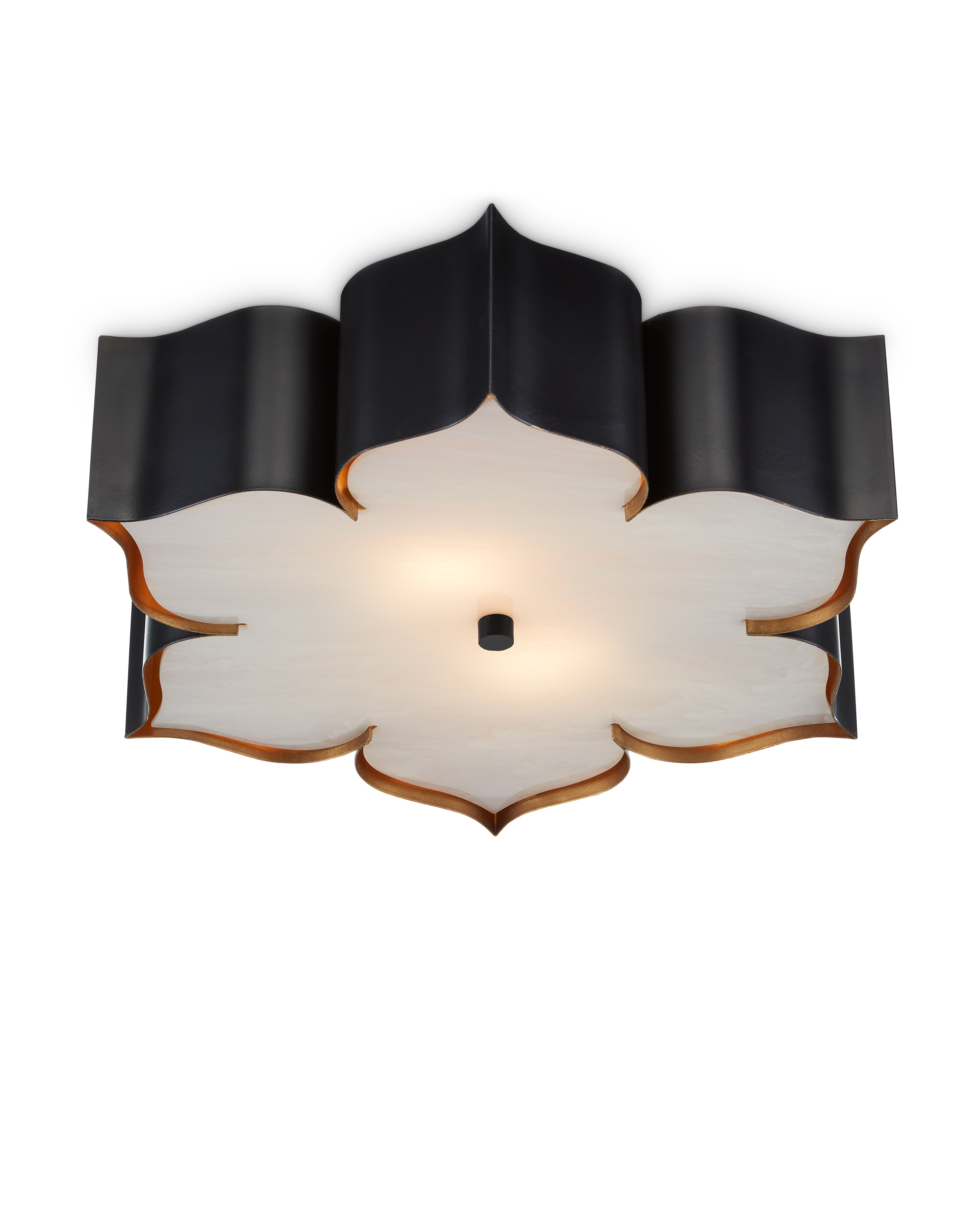 Grand Lotus Black Flush Mount - Thumbnail 4