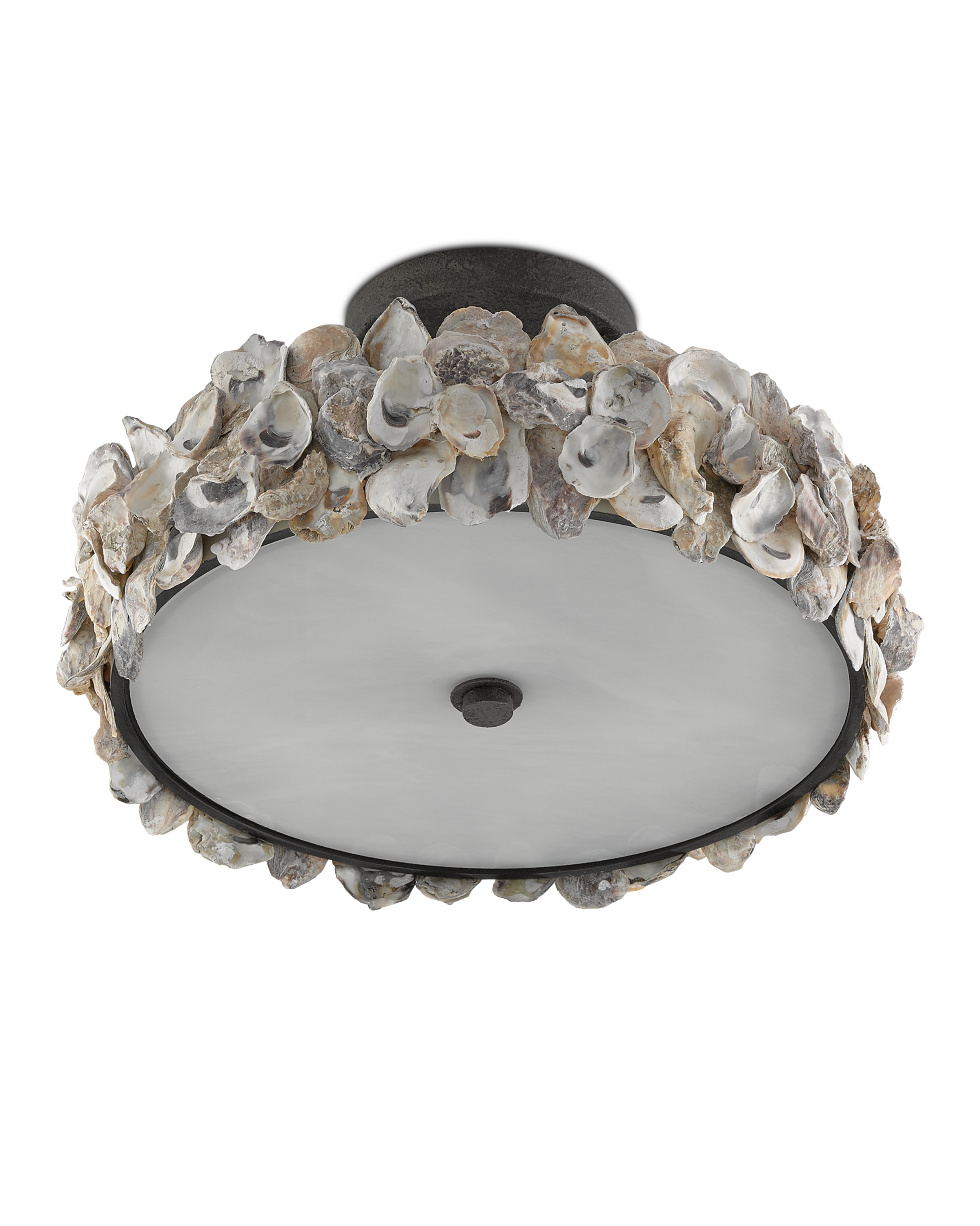 Currey & Company Oyster Shell Semi-Flush Mount - Thumbnail 4