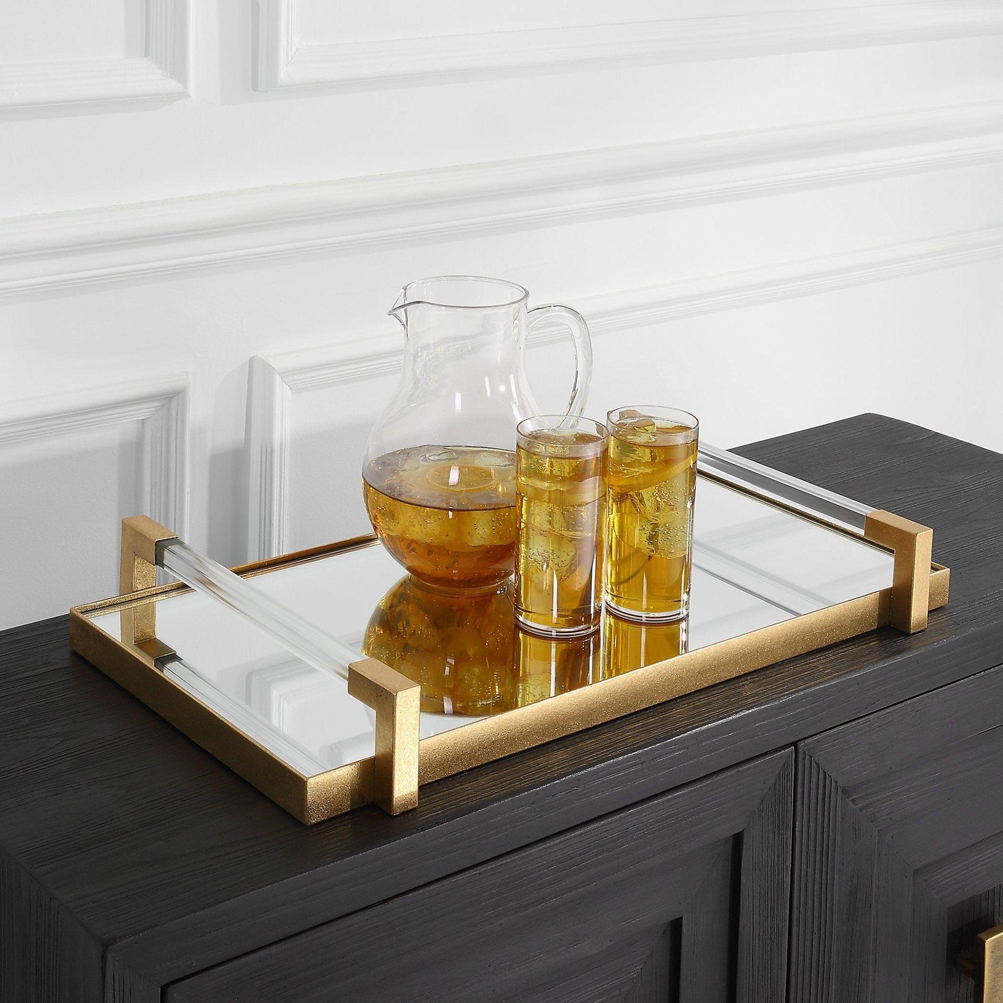 Uttermost Deki Mirrored Tray - Thumbnail 4