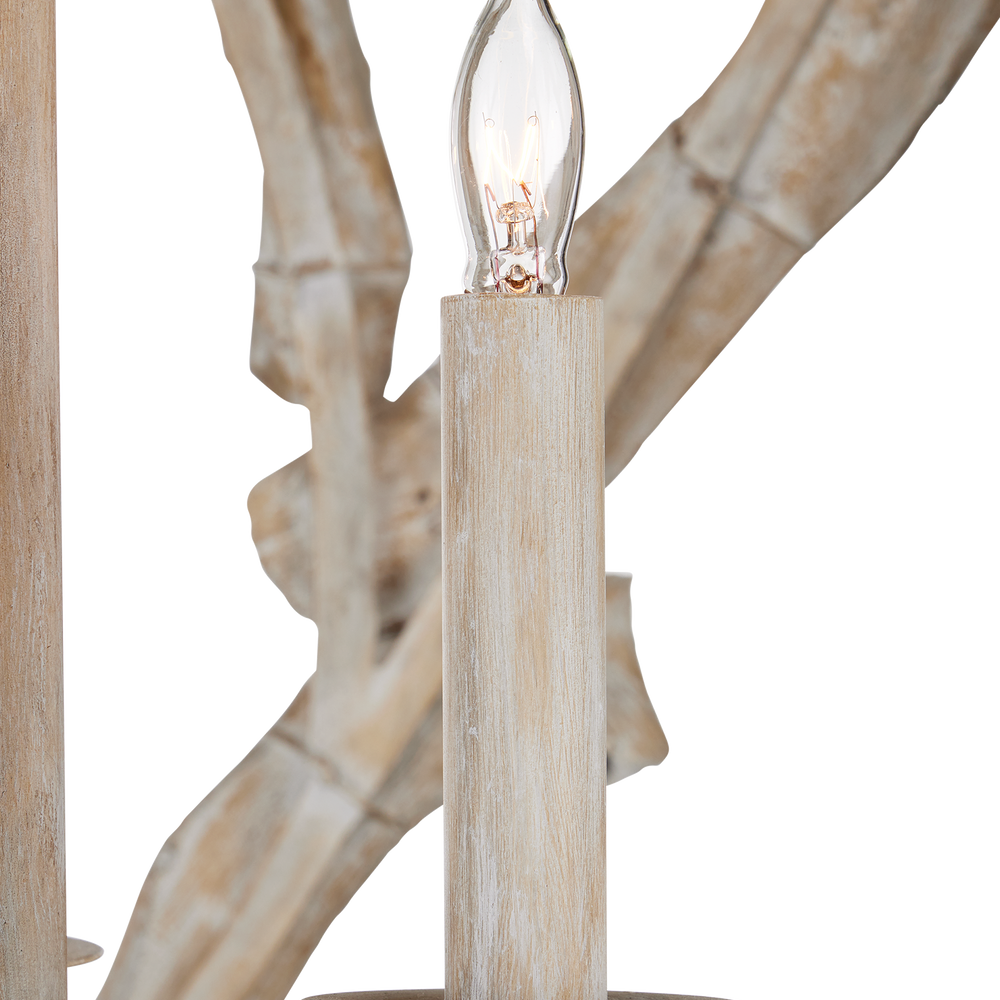 Driftwood Whitewash Orb Chandelier
