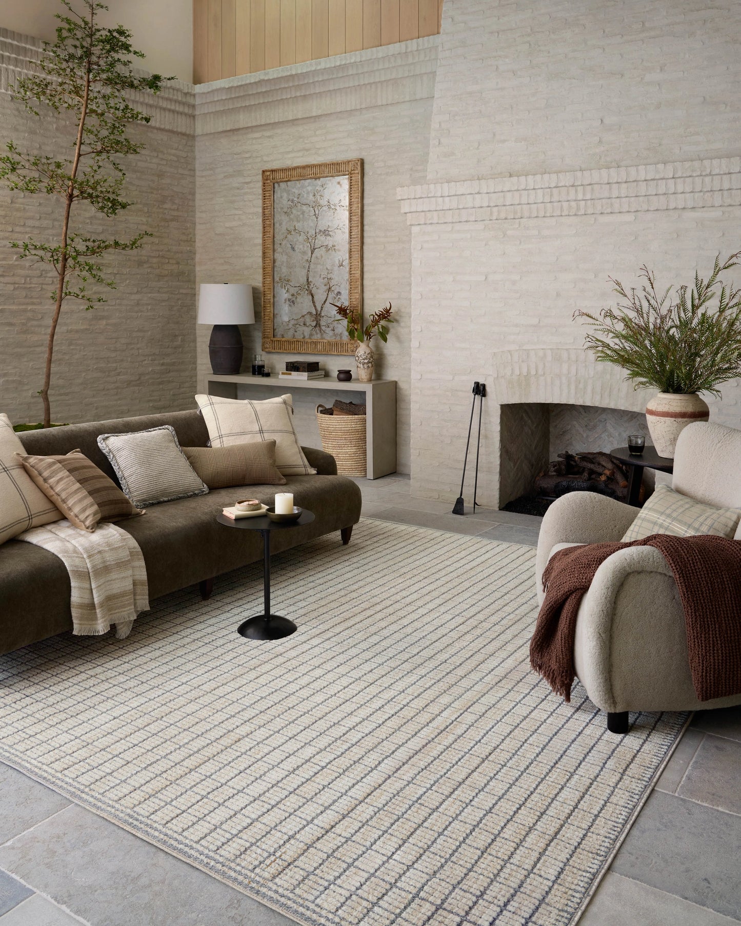Amber Lewis x Loloi Bexley Slate / Natural 7'-10" x 10' Area Rug