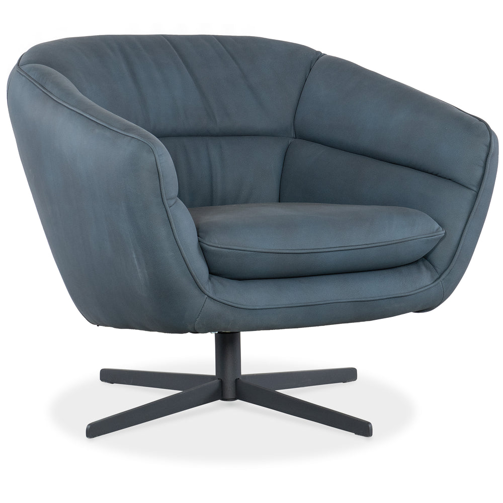 Mina Swivel Chair - Buckskin Navy