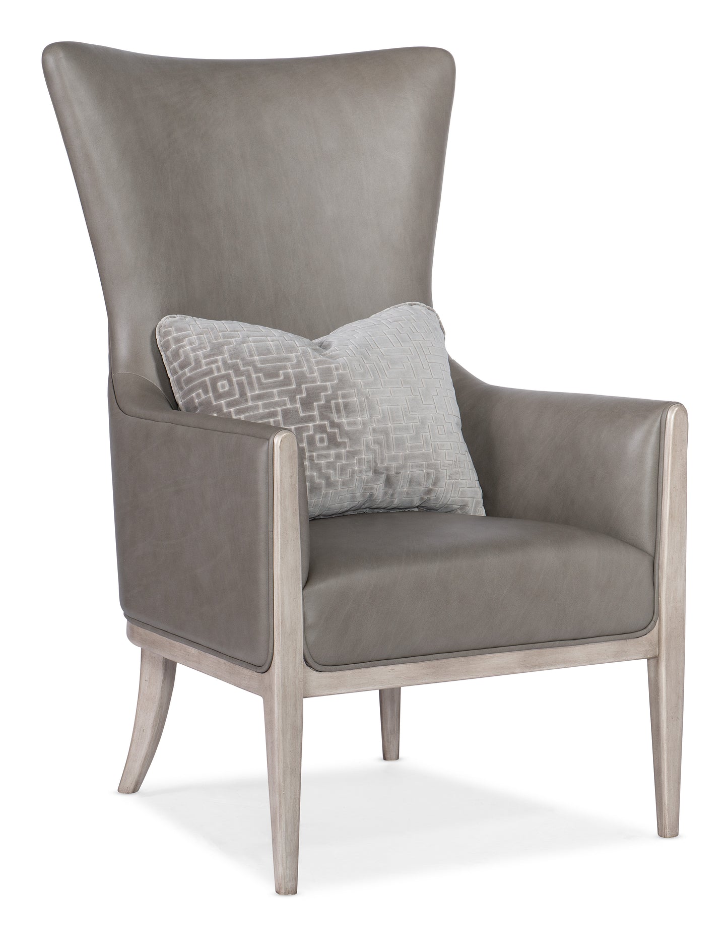 Kyndall Club Chair with Accent Pillow - Tetra Platinum