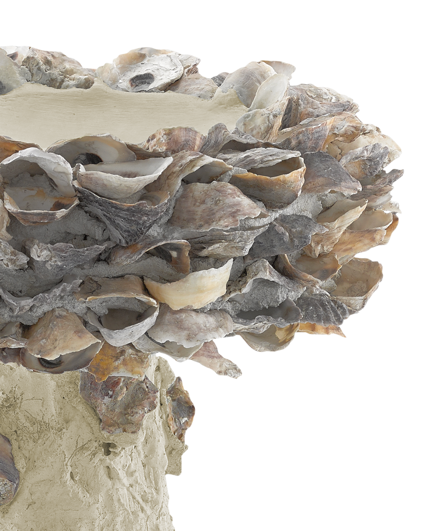 Oyster Shell Small Bird Bath.