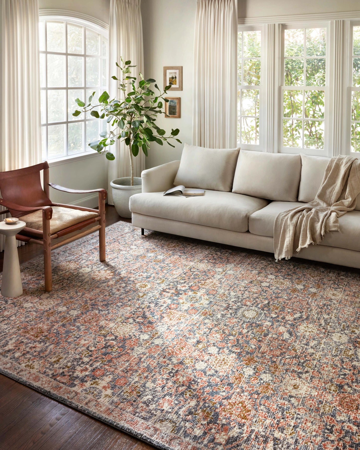 Loloi Saban Navy / Rust 2'-7" x 10'-0" Runner Rug