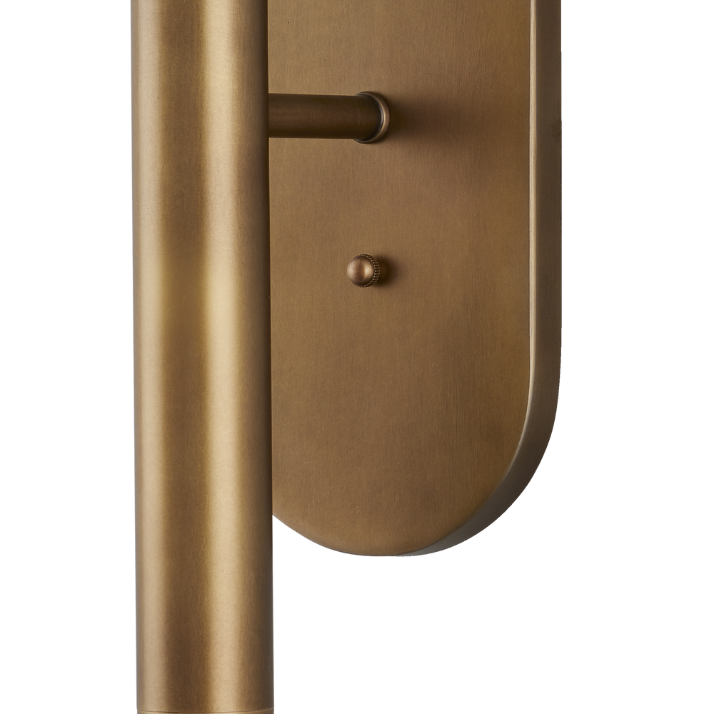 Barbican Double-Light Brass Wall Sconce.