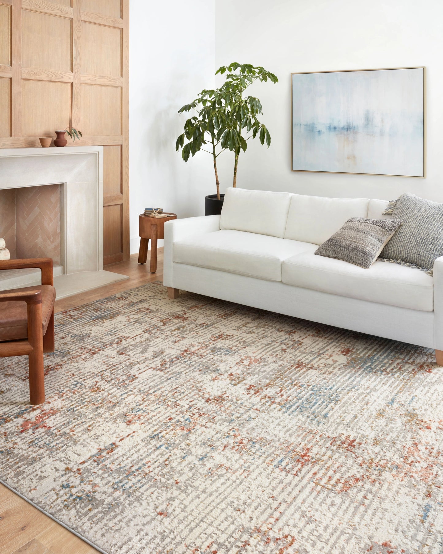 Loloi Estelle Ivory / Multi 2'-7" x 8'-0" Runner Rug