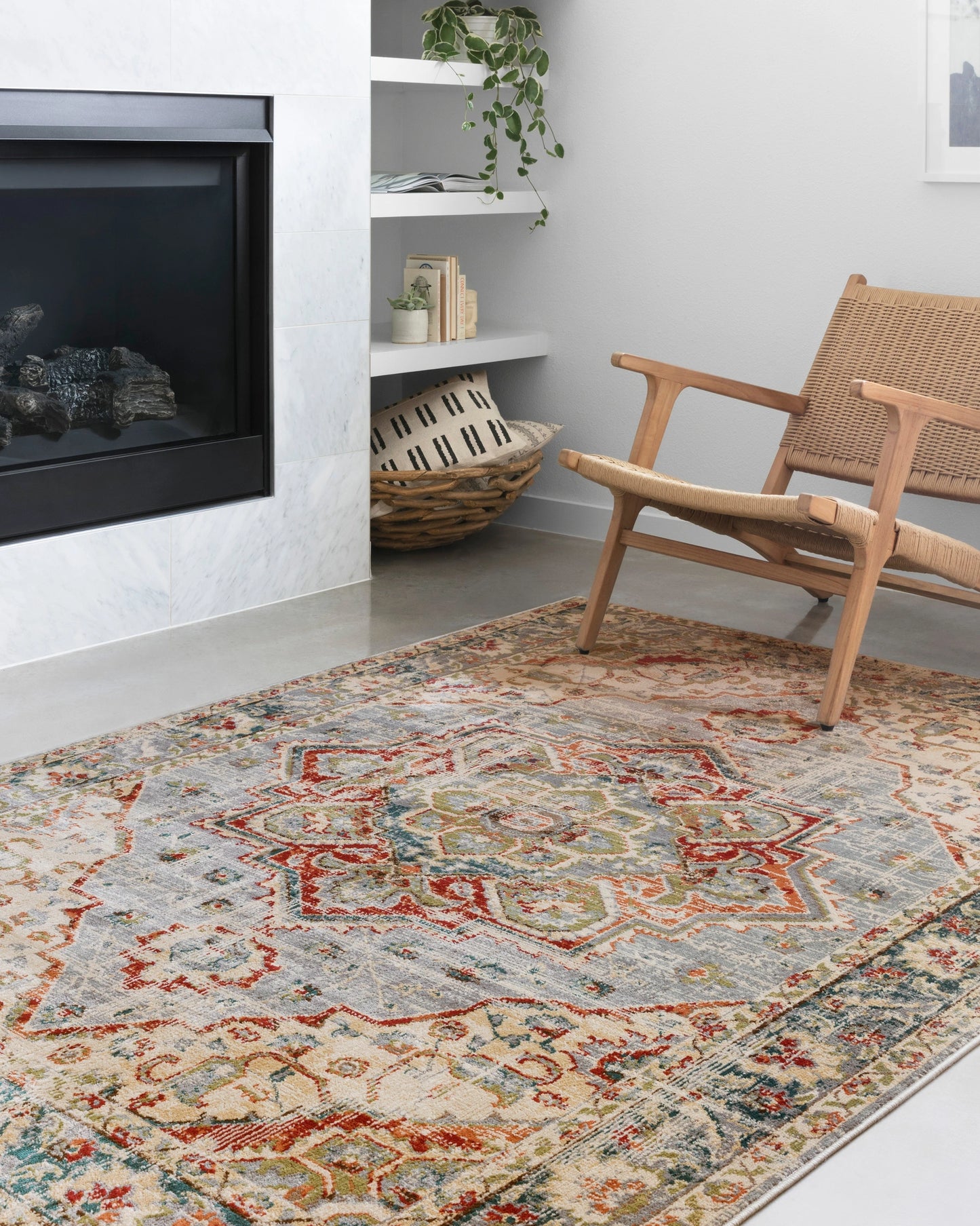 Loloi Isadora Oatmeal / Multi 18" x 18" Sample Rug