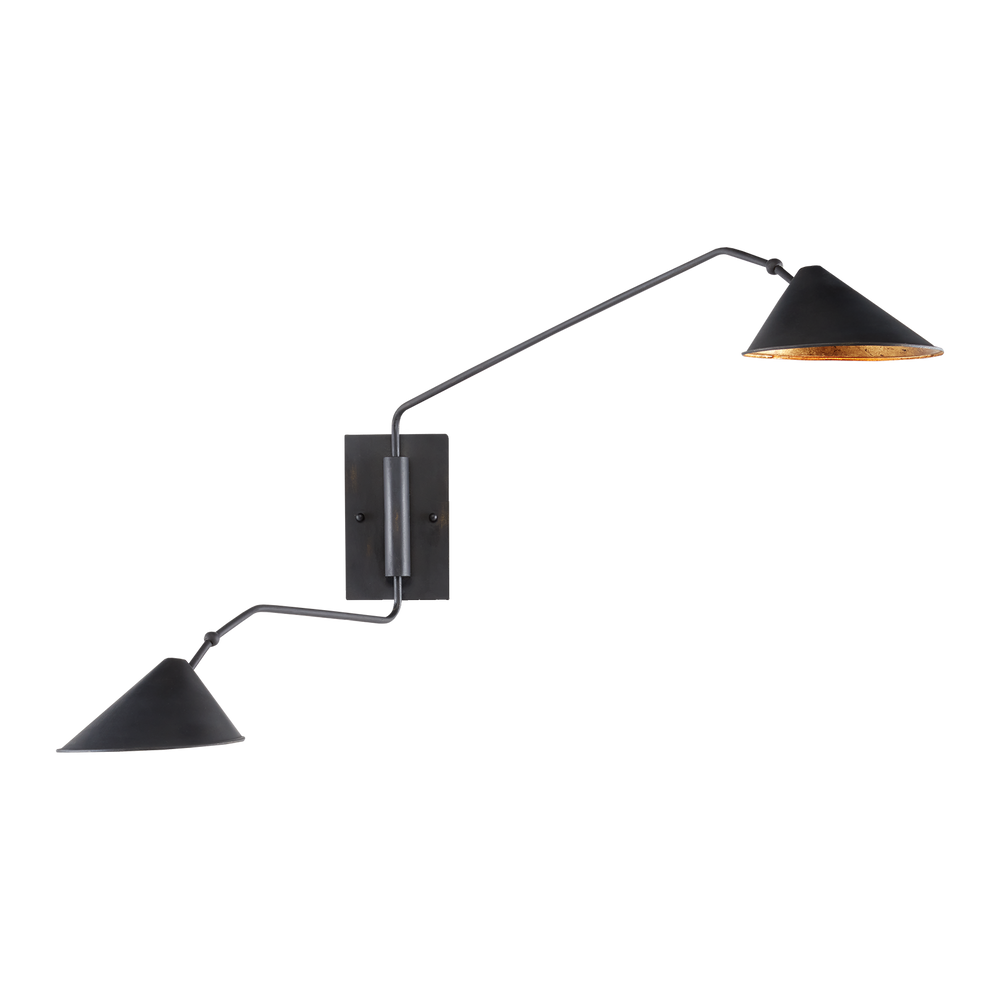 
                      
                        Serpa Black Double Swing-Arm Wall Sconce
                      
                    