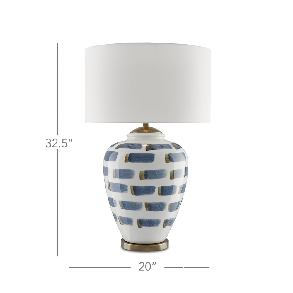 
                      
                        Brushstroke Blue & White Table Lamp.
                      
                    