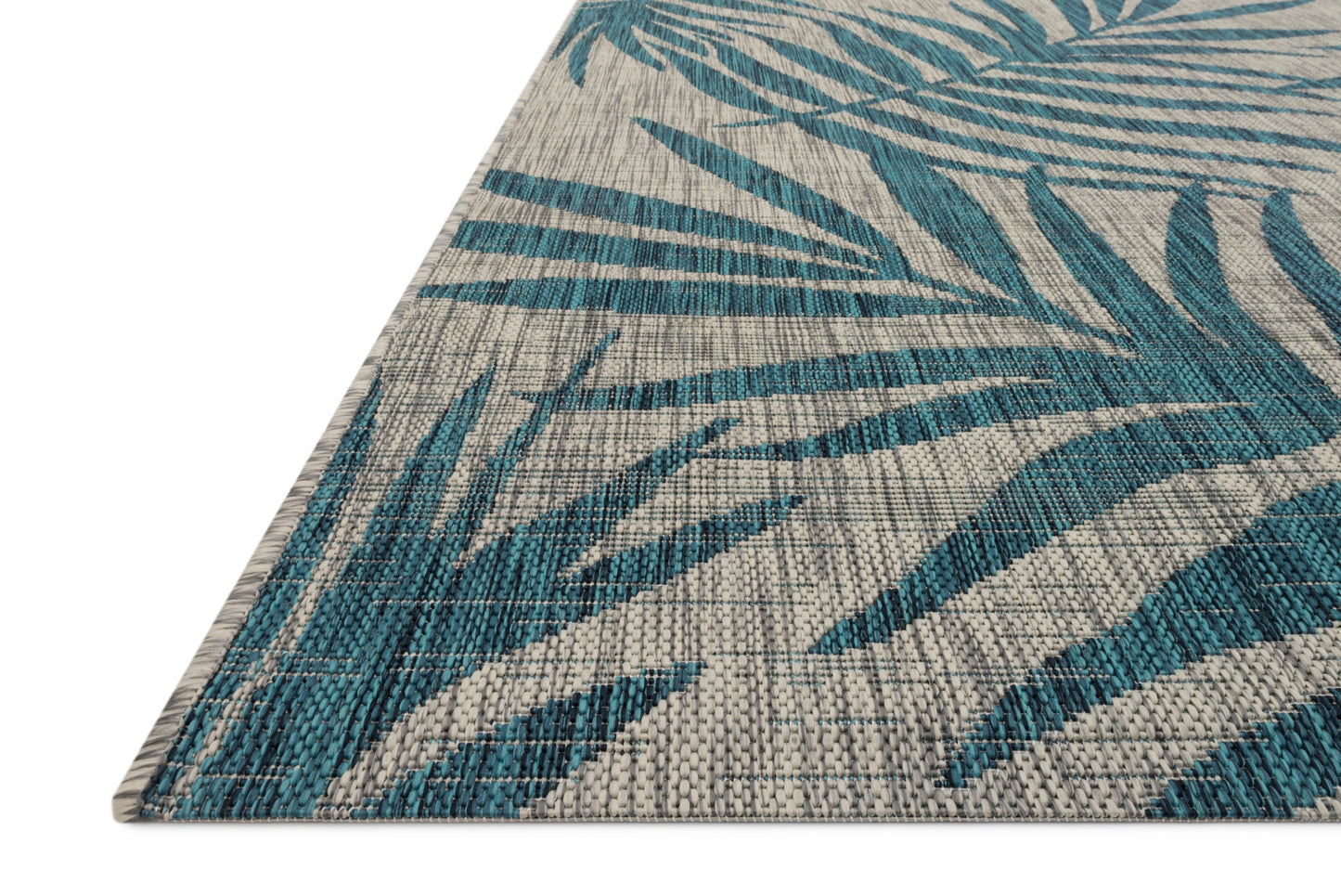Loloi Isle Grey / Aqua 7'-10" x 10'-9" Area Rug