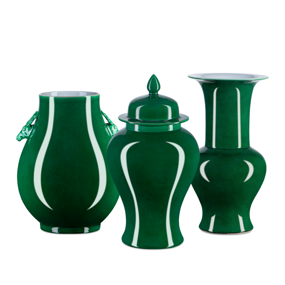 Imperial Green Corolla Vase.