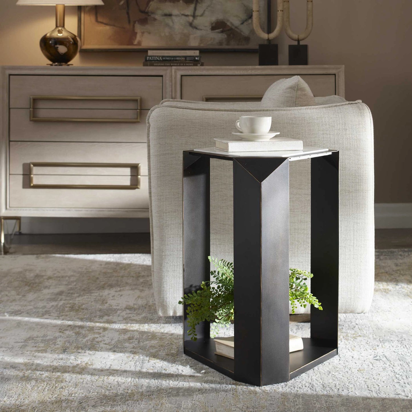 Uttermost Keenan Geometric Accent Table