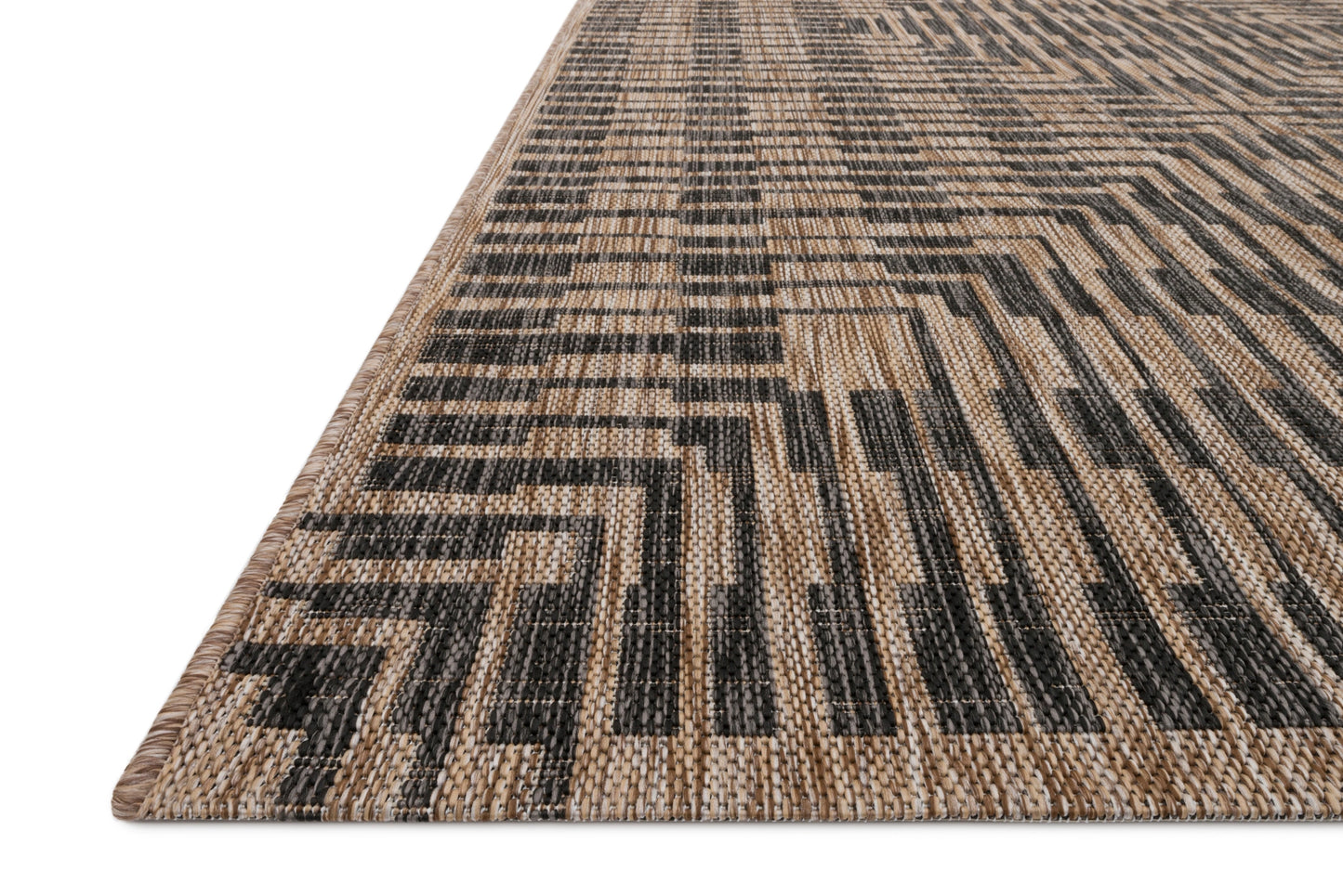 Loloi Isle Brown / Black 5'-3" x 7'-7" Area Rug