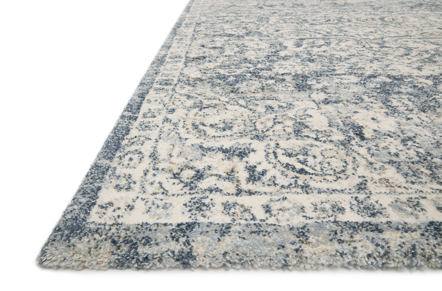 Loloi Theory Ivory / Blue 5'-3" x 7'-8" Area Rug