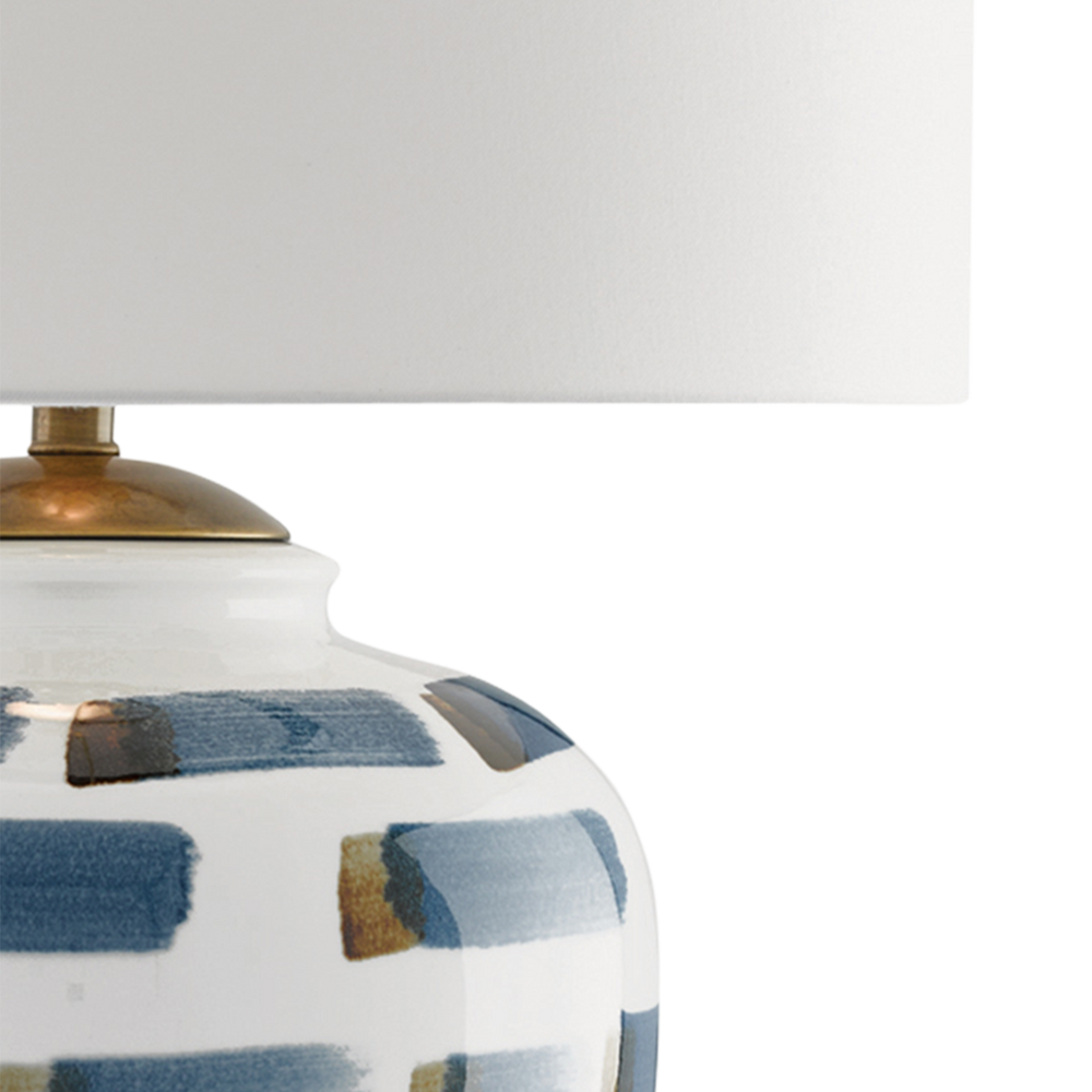 Brushstroke Blue & White Table Lamp.