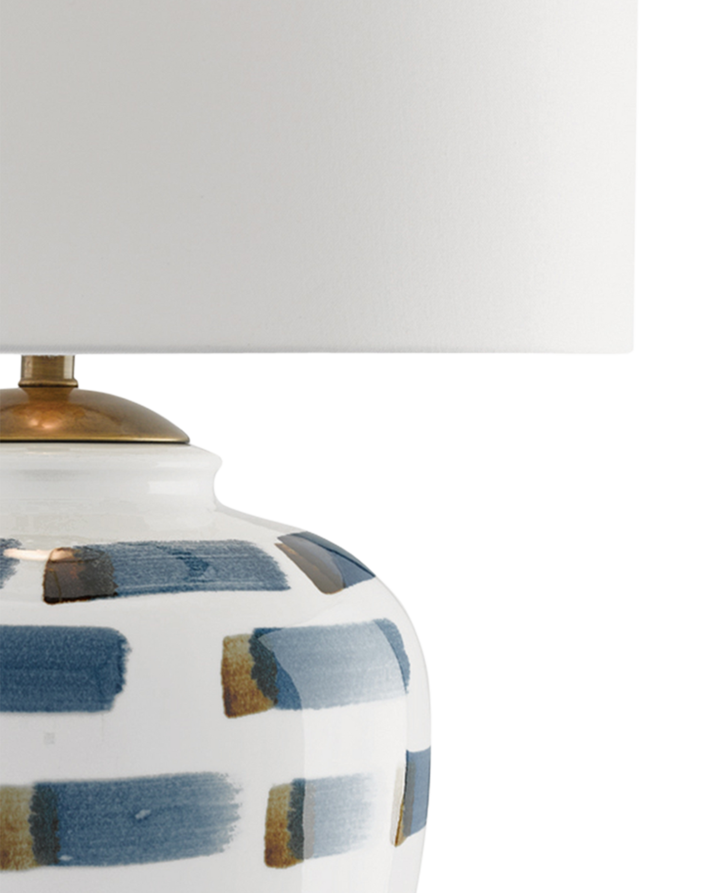 Brushstroke Blue & White Table Lamp.
