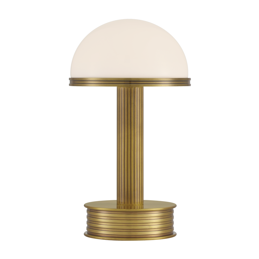 Promenade Brass Cordless Table Lamp.