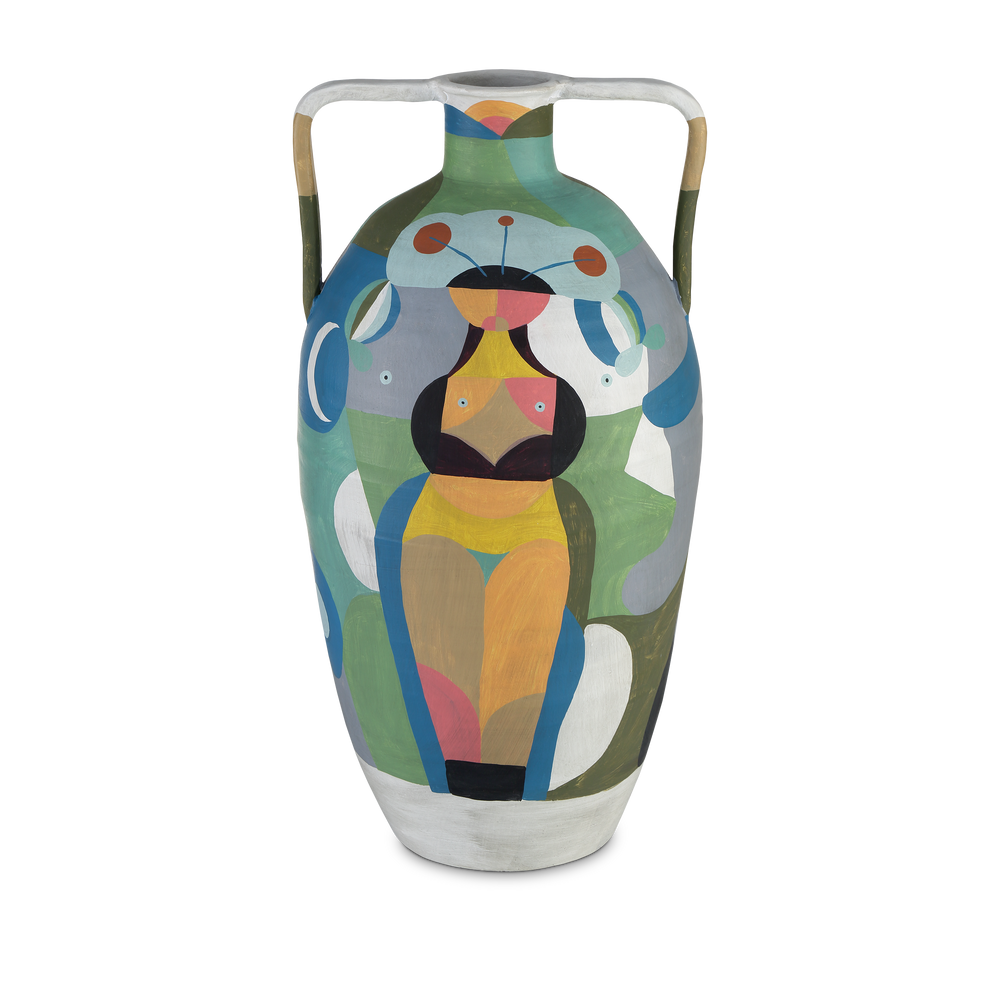 Amphora Large Multi-Colored Vase