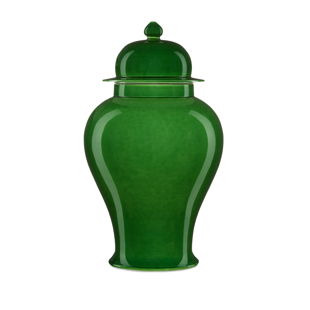 Imperial Green Large Temple Jar.