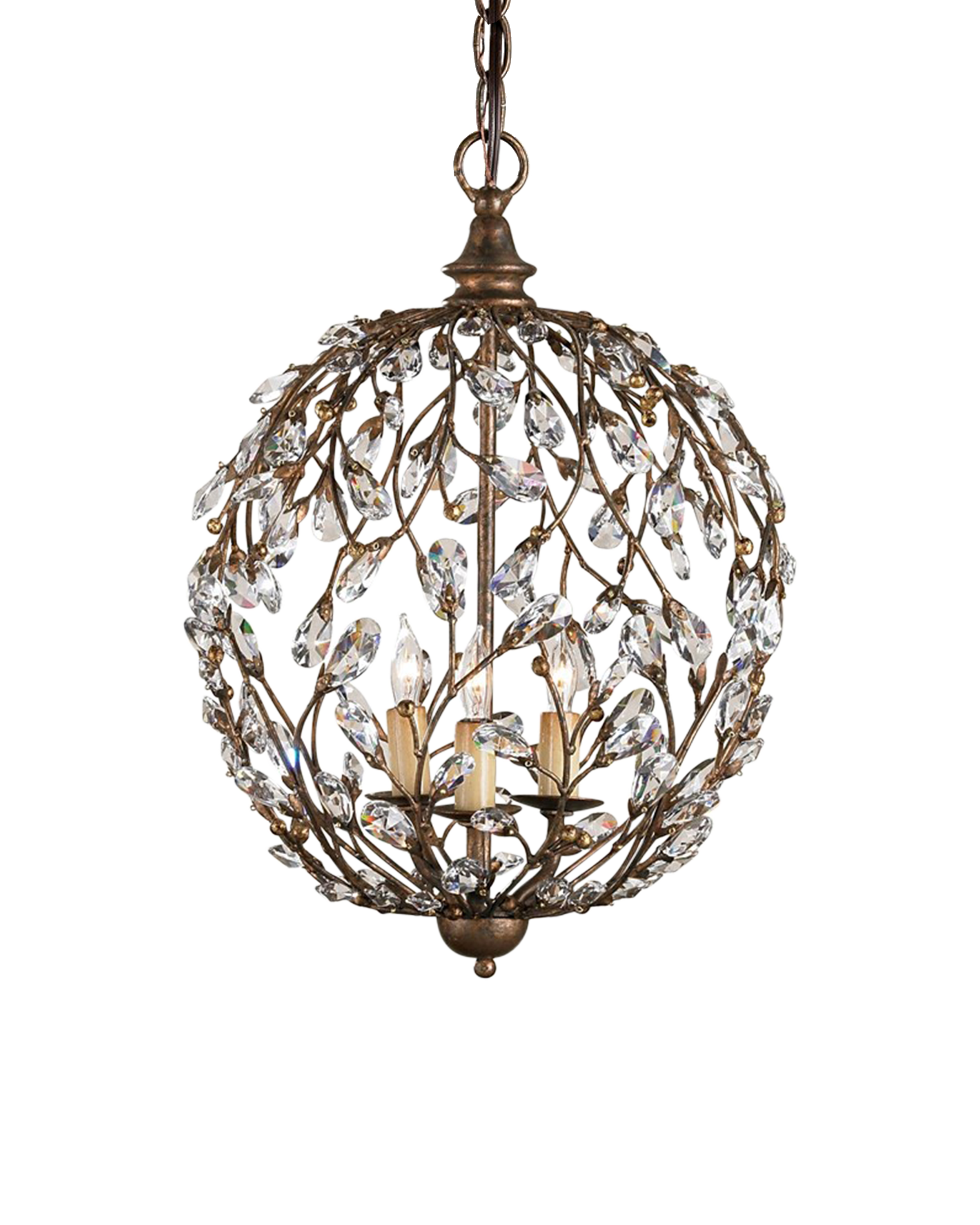 Currey & Company Crystal Bud Orb Chandelier - Thumbnail 2