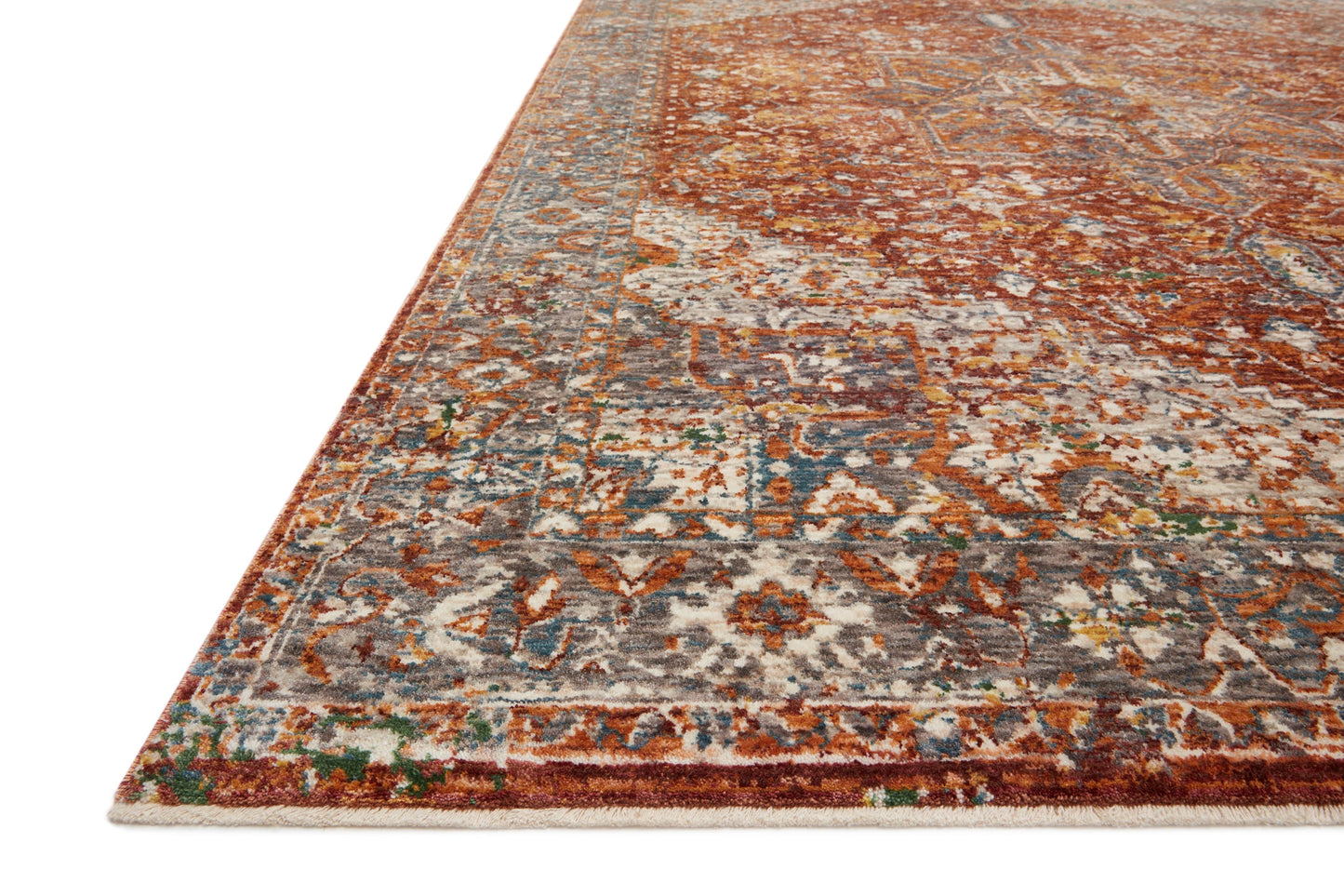 Loloi Lourdes Rust / Multi 7'-10" x 10' Area Rug