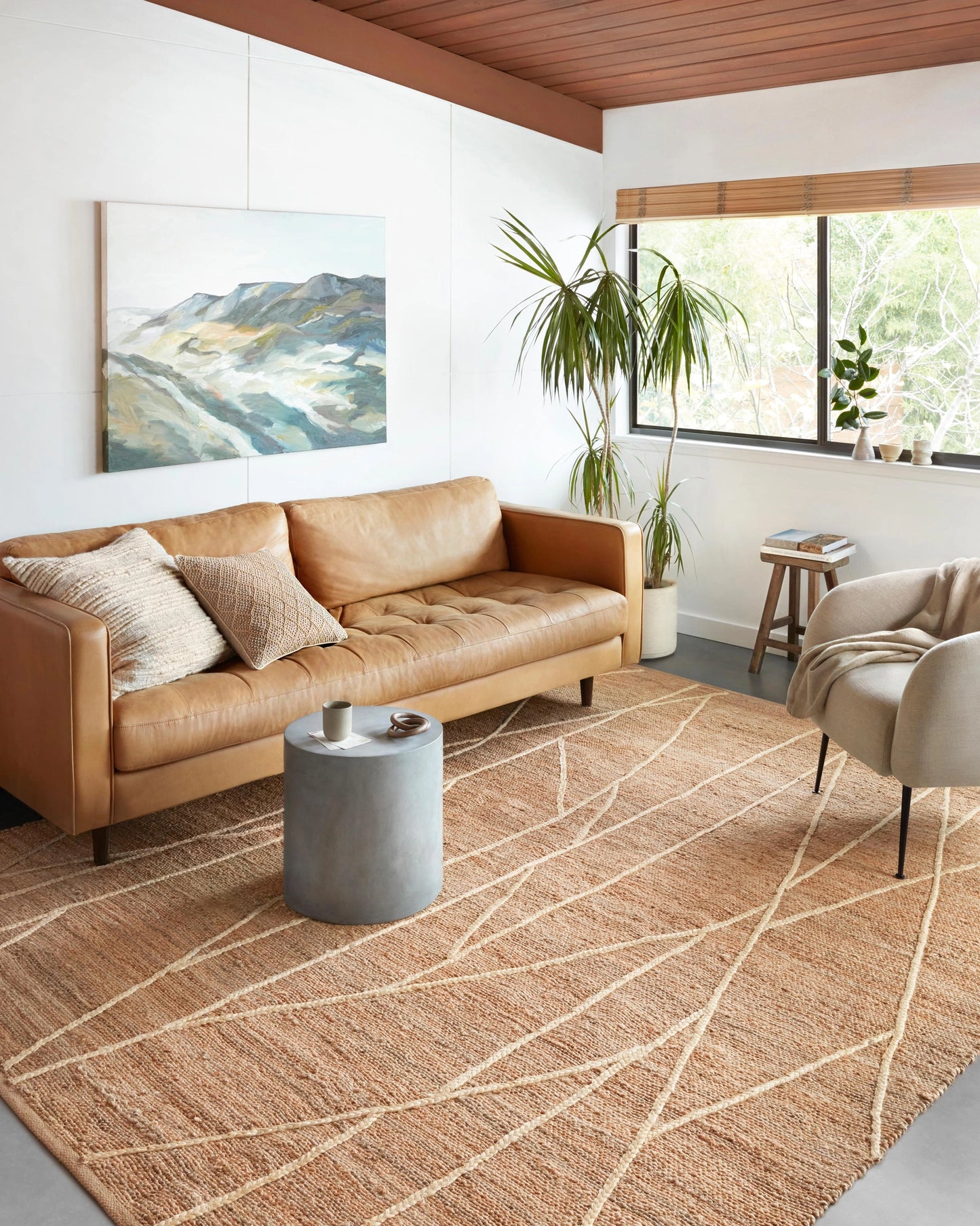 Loloi Bodhi Natural / Ivory 18" x 18" Sample Rug