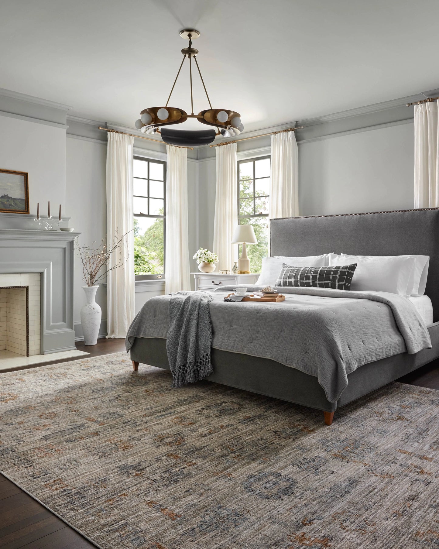 Jean Stoffer x Loloi Katherine Pebble / Ocean 2'-7" x 8'-0" Runner Rug