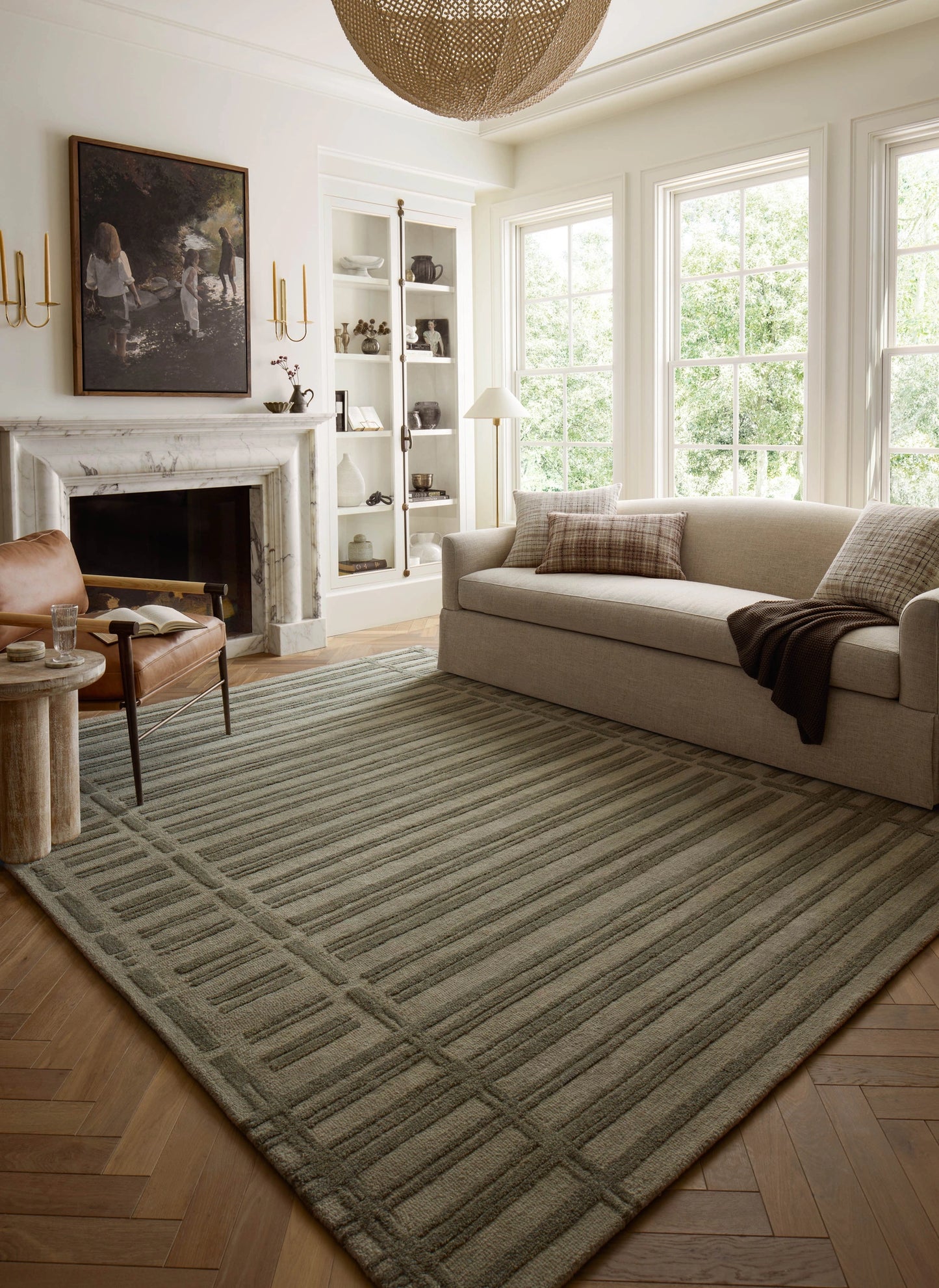 Chris Loves Julia x Loloi Bradley Sage / Olive 7'-9" x 9'-9" Area Rug