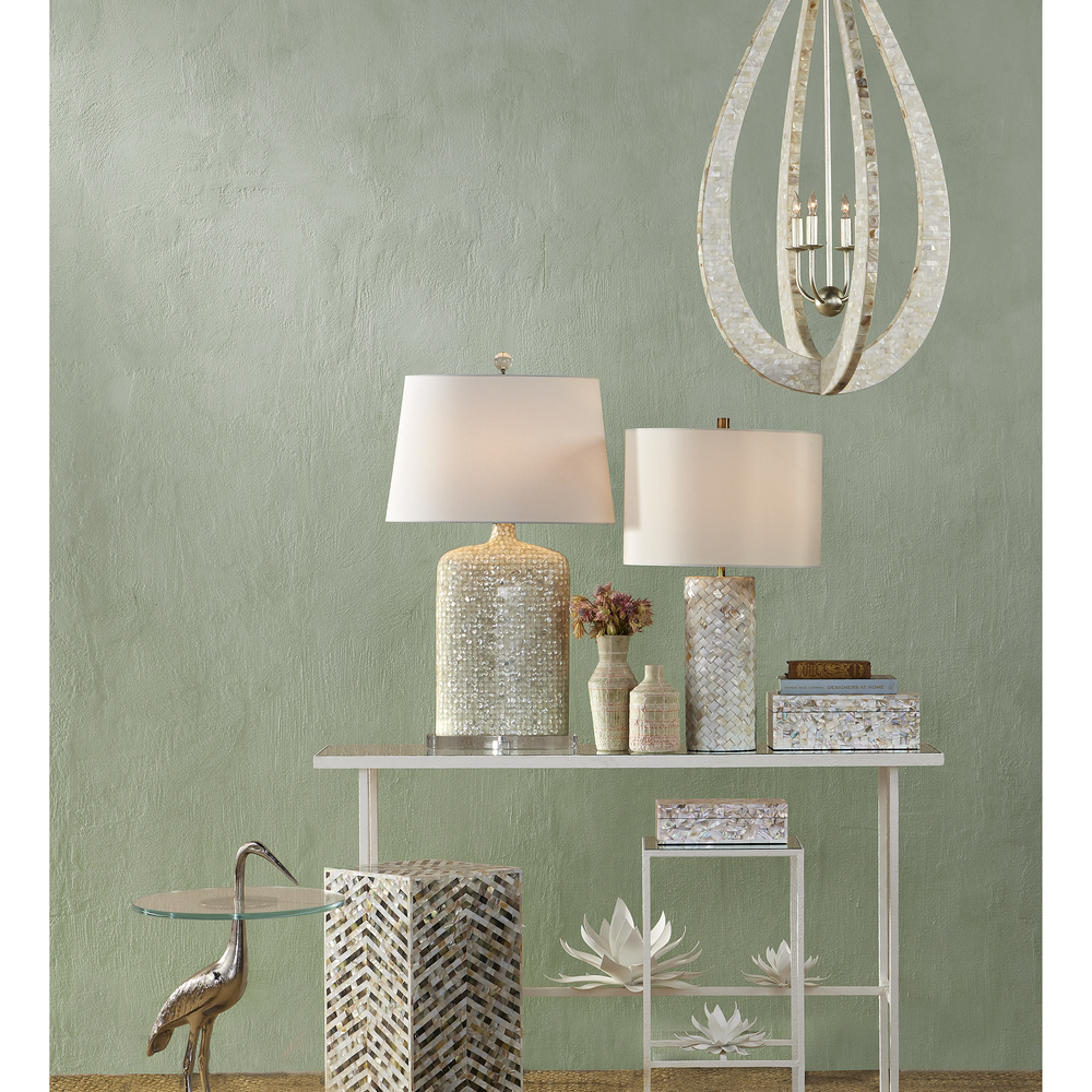 Crane Brass Accent Table.