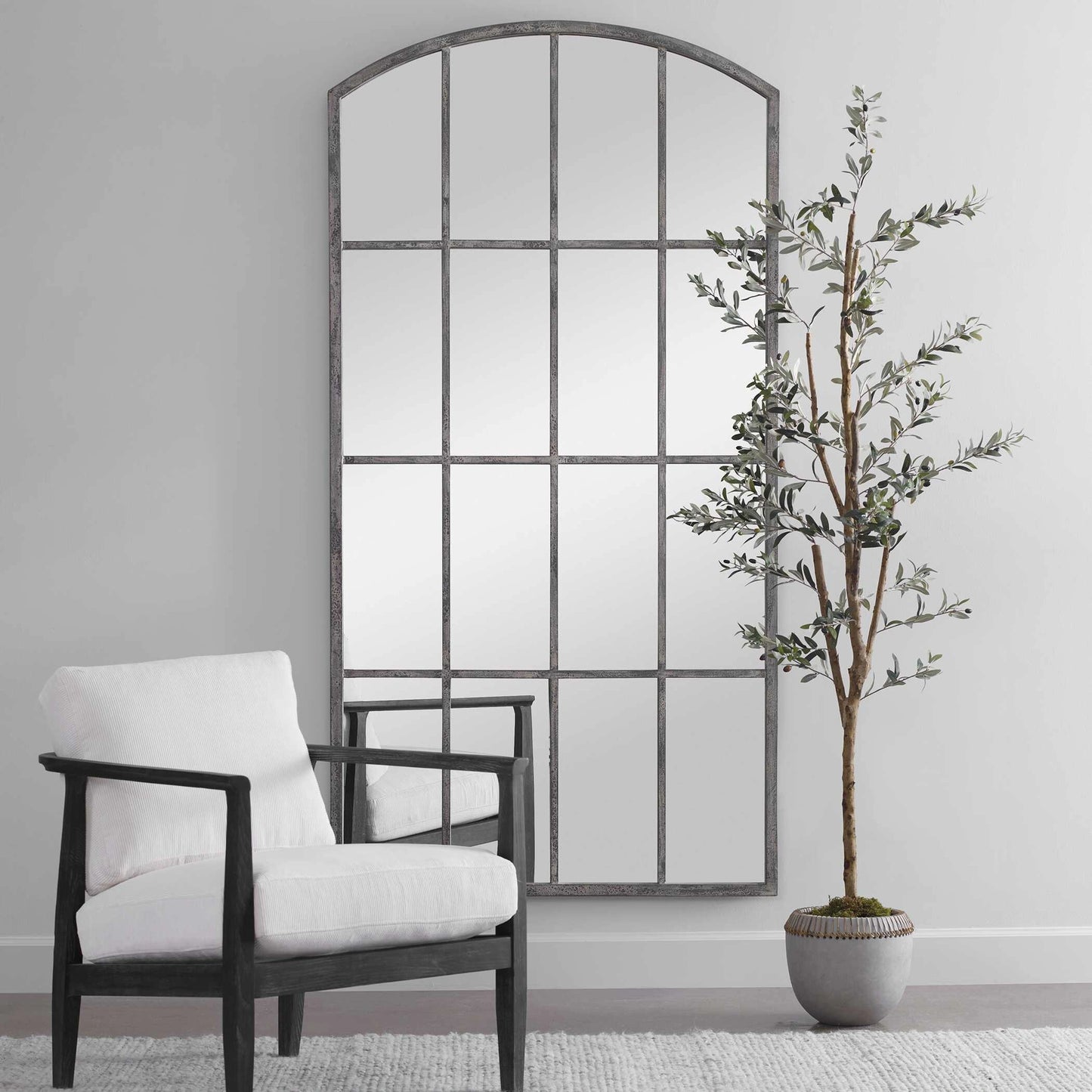 Uttermost Amiel Ivory Arched Mirror