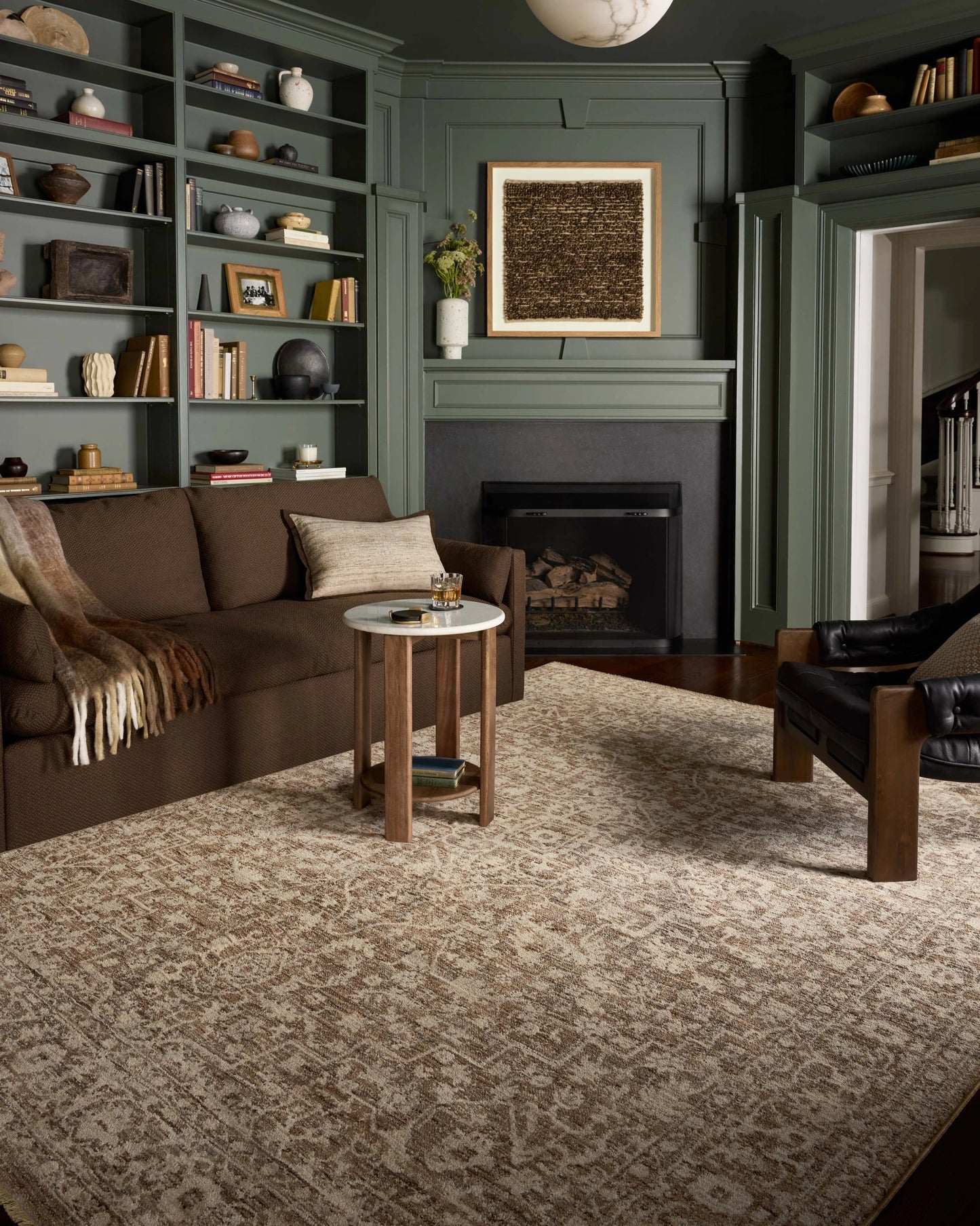 Loloi Newman Dark Taupe / Natural 3'-11" x 5'-7" Area Rug