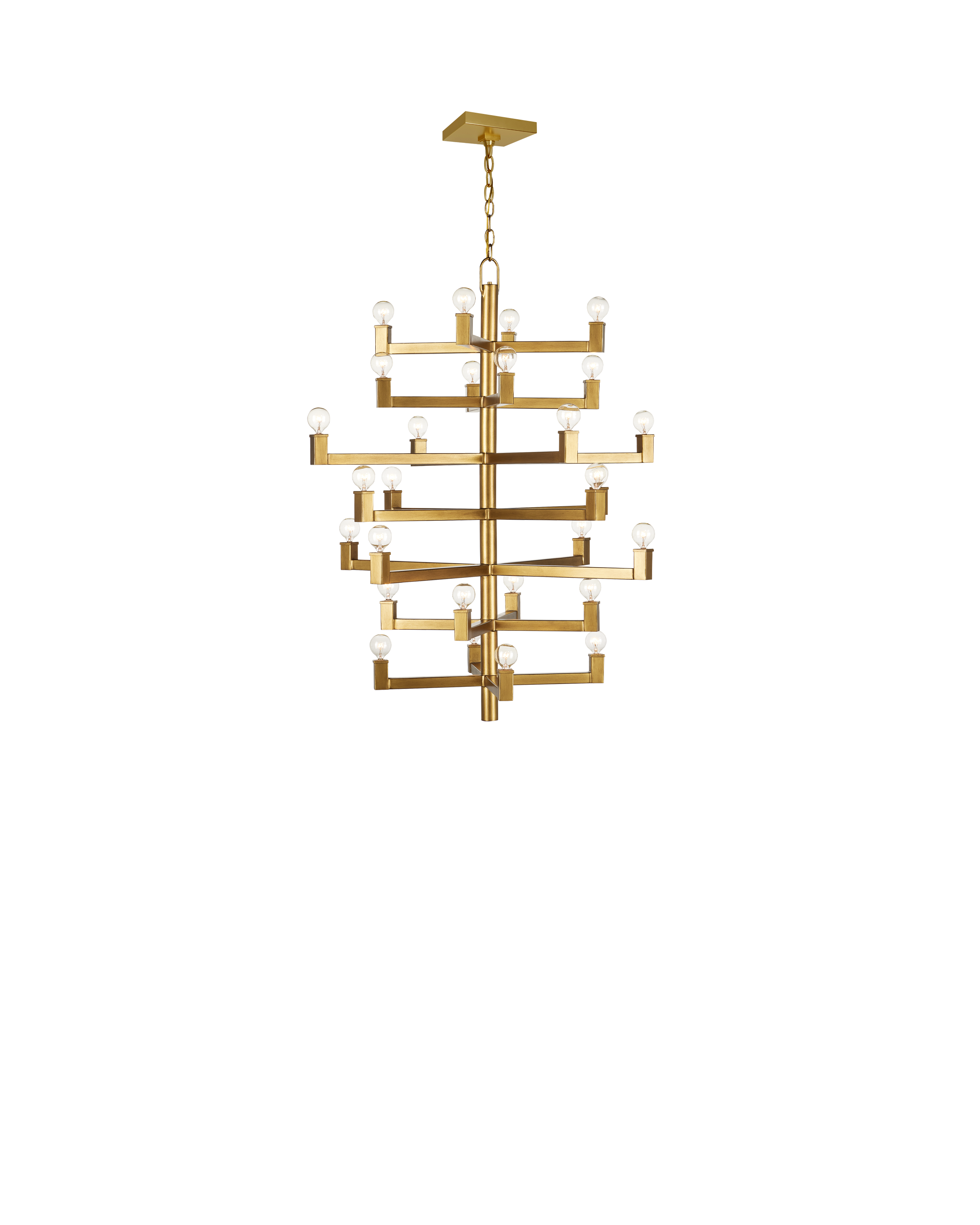 Andre Medium Brass Chandelier - Thumbnail 3