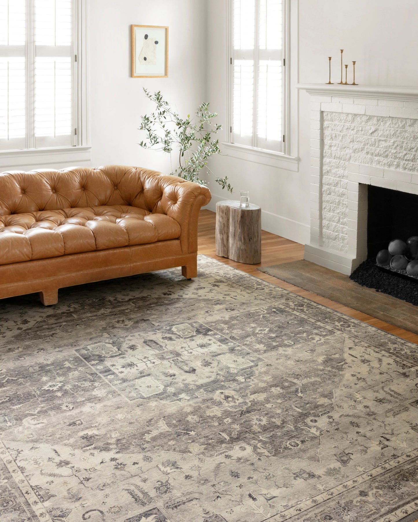 Loloi Hathaway Steel / Ivory 2'-0" x 5'-0" Accent Rug