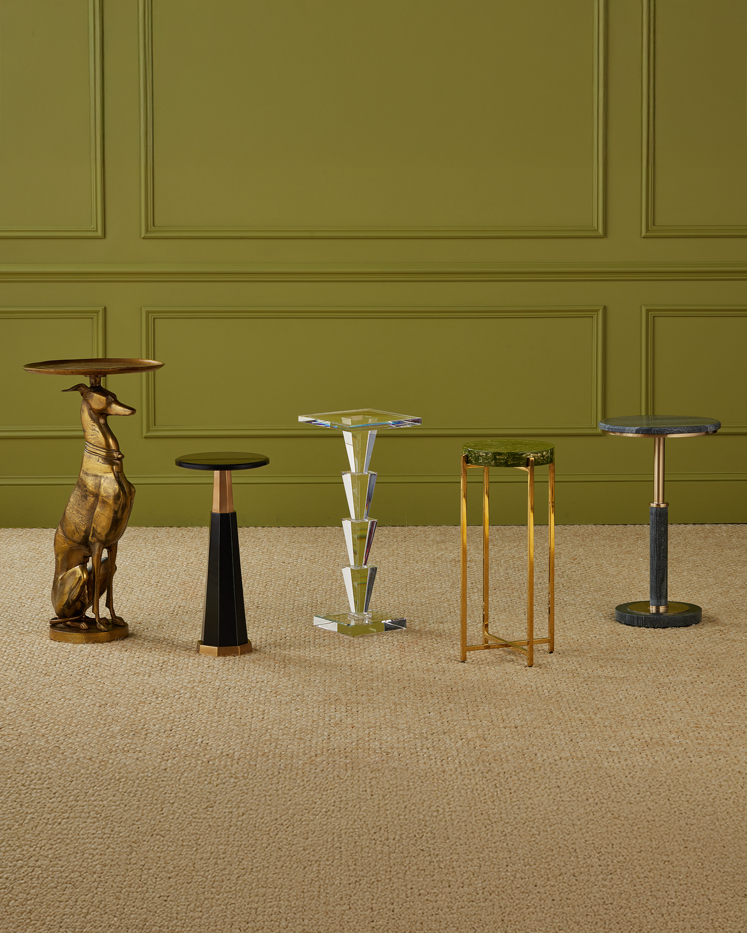 Miles Black Marble Accent Table - Thumbnail 4