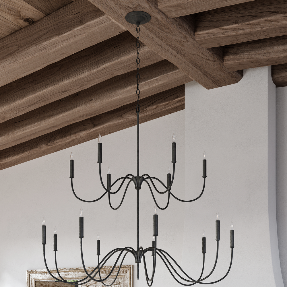 
                      
                        Tirrell Medium Black Chandelier.
                      
                    