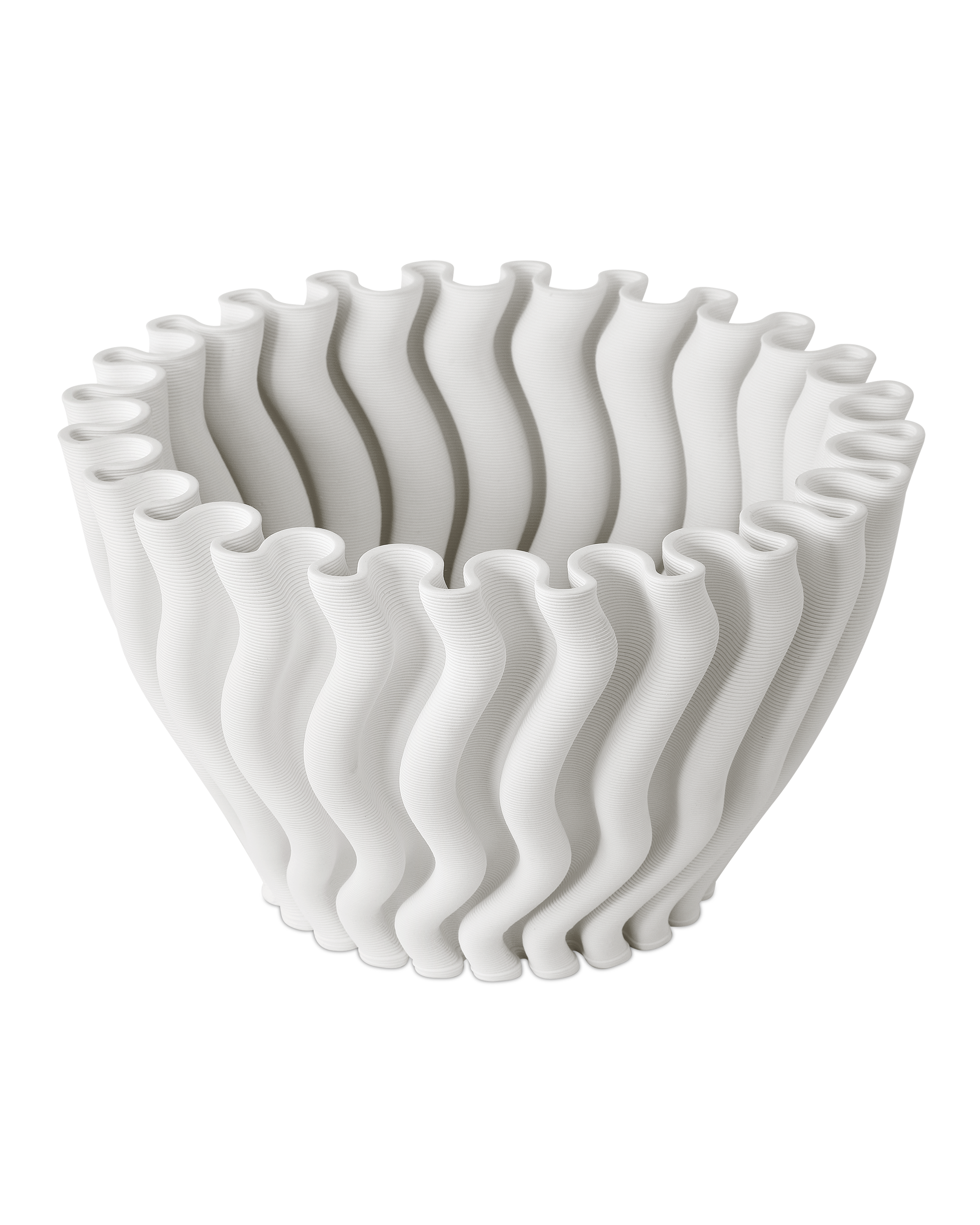 Ripple White Vase - Thumbnail 2
