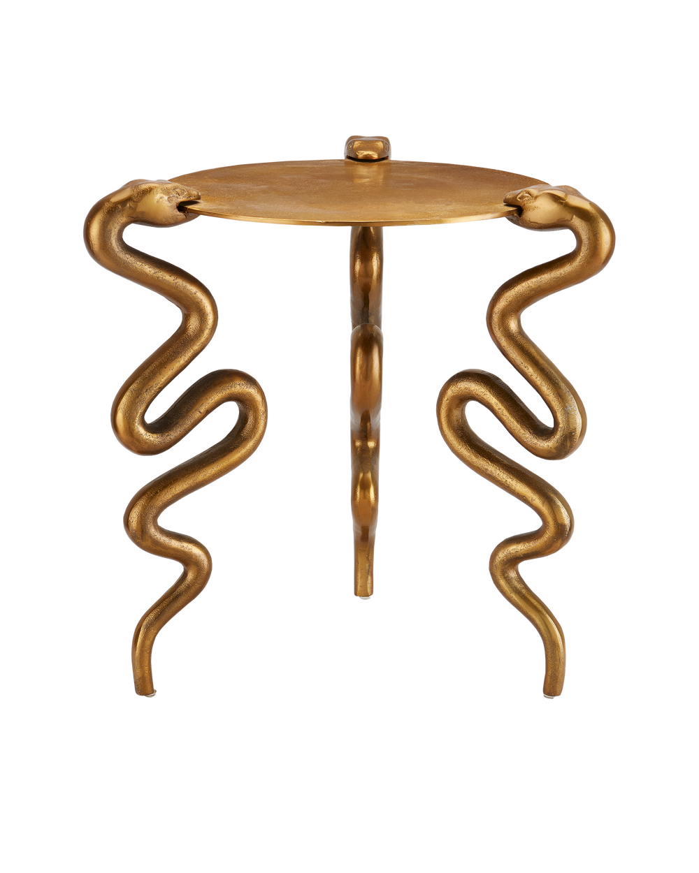 Serpent Brass Accent Table