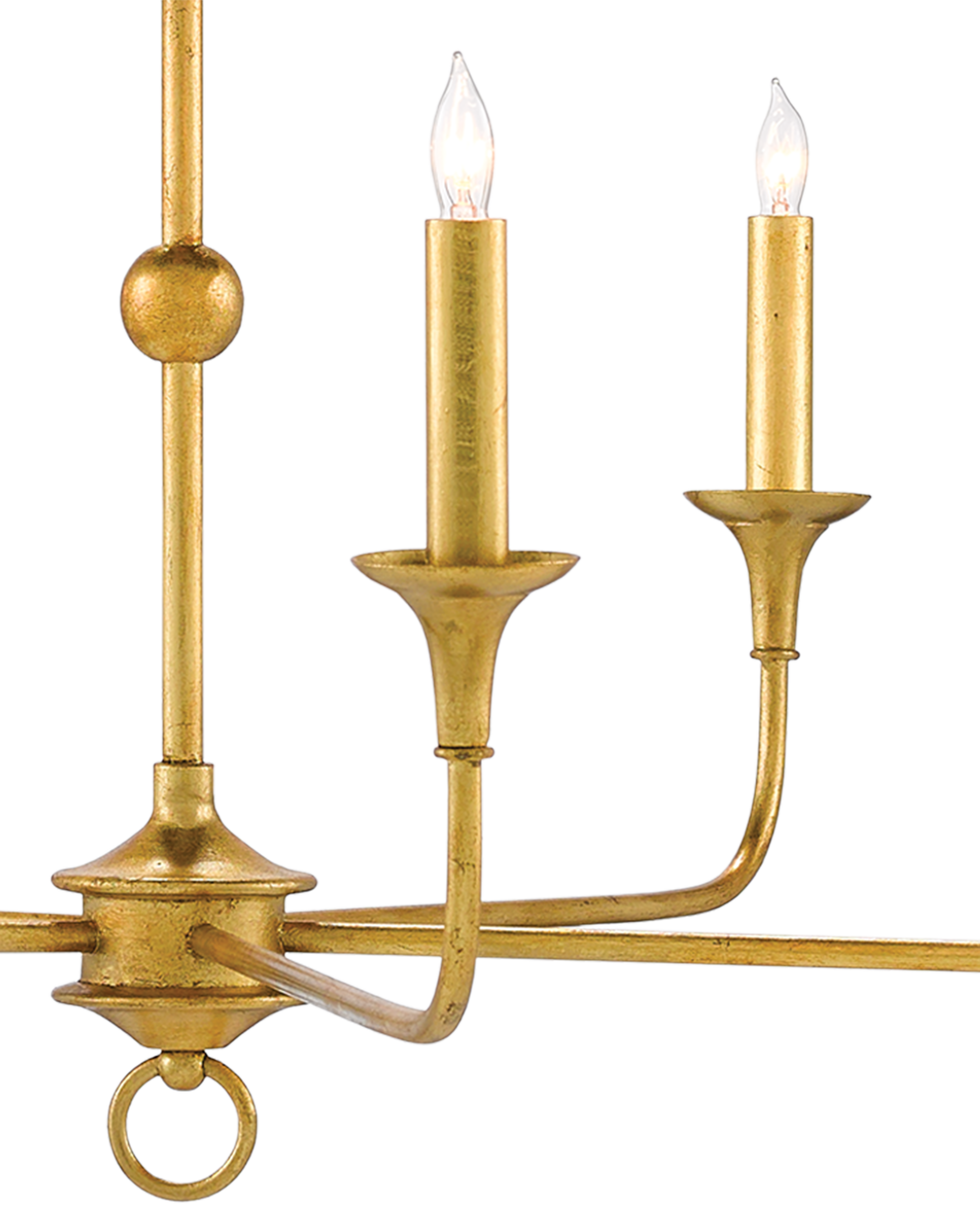 Nottaway Small Gold Chandelier - Thumbnail 3