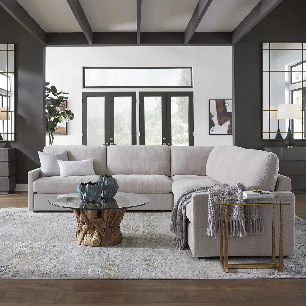 Refuge Sand Arm Facing Sofa