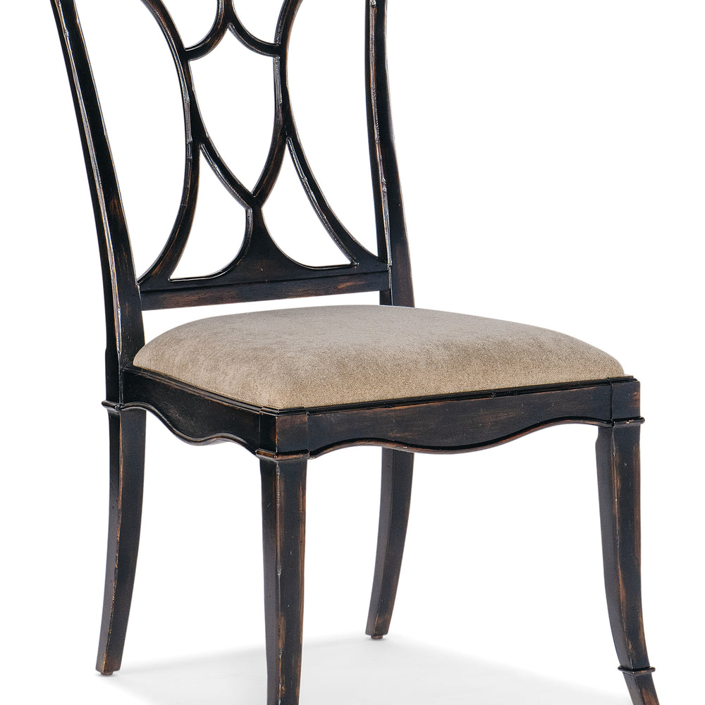 Charleston Upholstered Seat Side Chair - Black Cherry