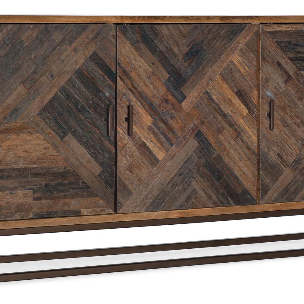 Entertainment Console - Rustic Medium and Dark Wood