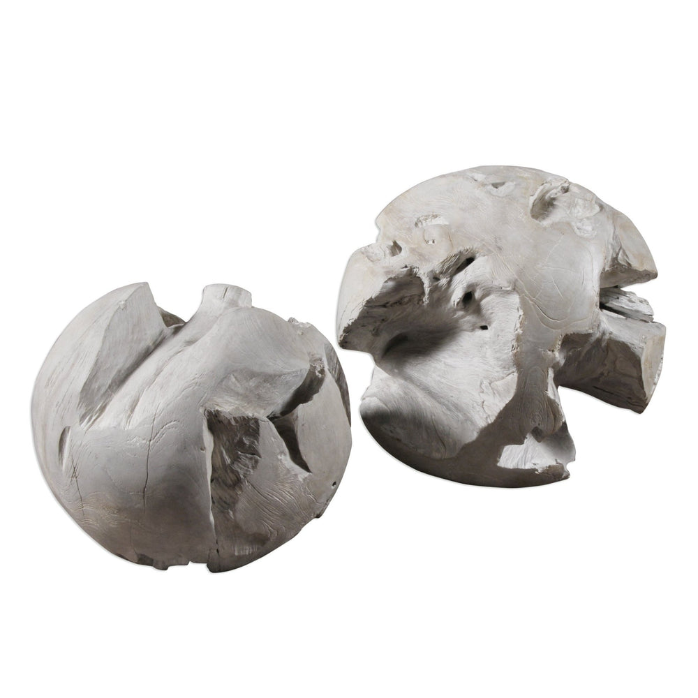 Ermanno Teak Balls S/2 - #shop_name Accessories, Accent Decor