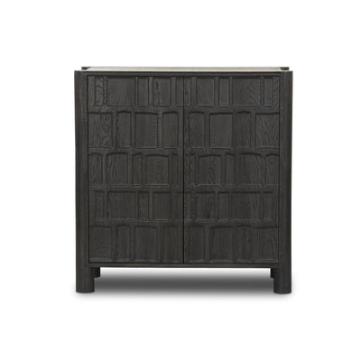 Ezri Bar Cabinet - Black Oak