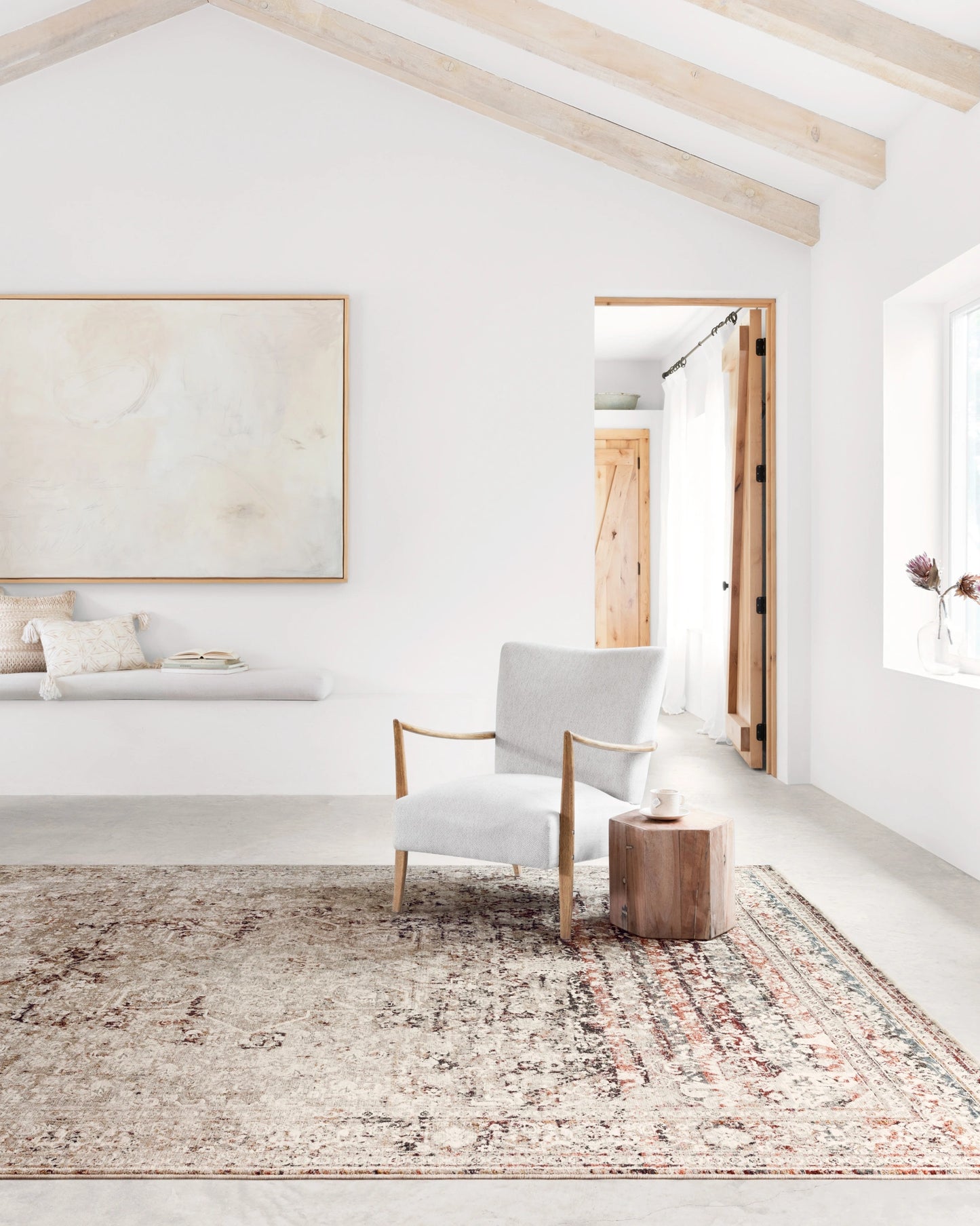 Loloi Theia Taupe / Brick 2' x 3'-7" Accent Rug