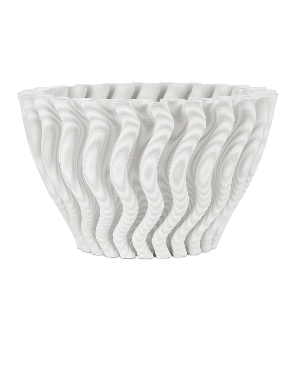 Ripple White Vase