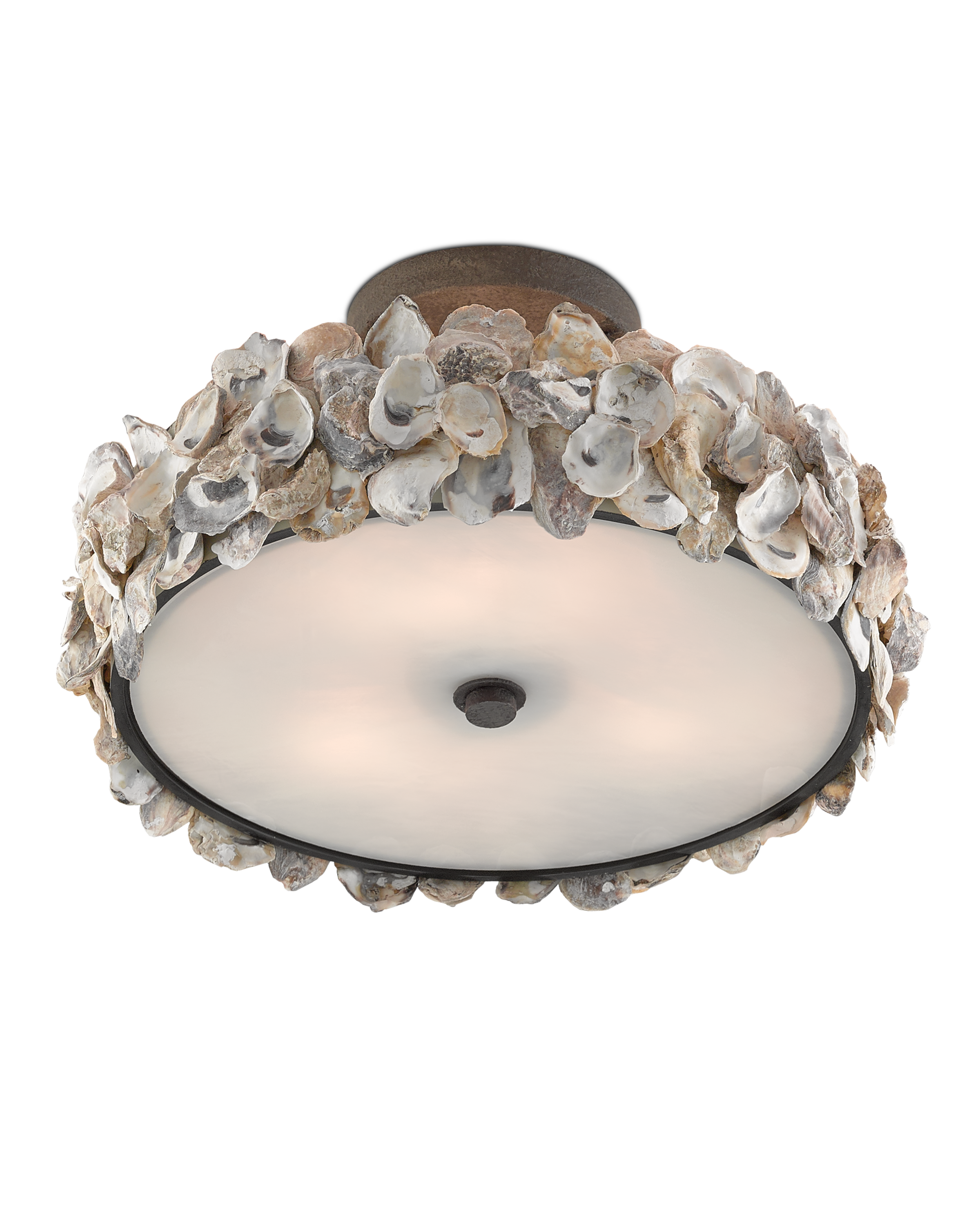 Currey & Company Oyster Shell Semi-Flush Mount