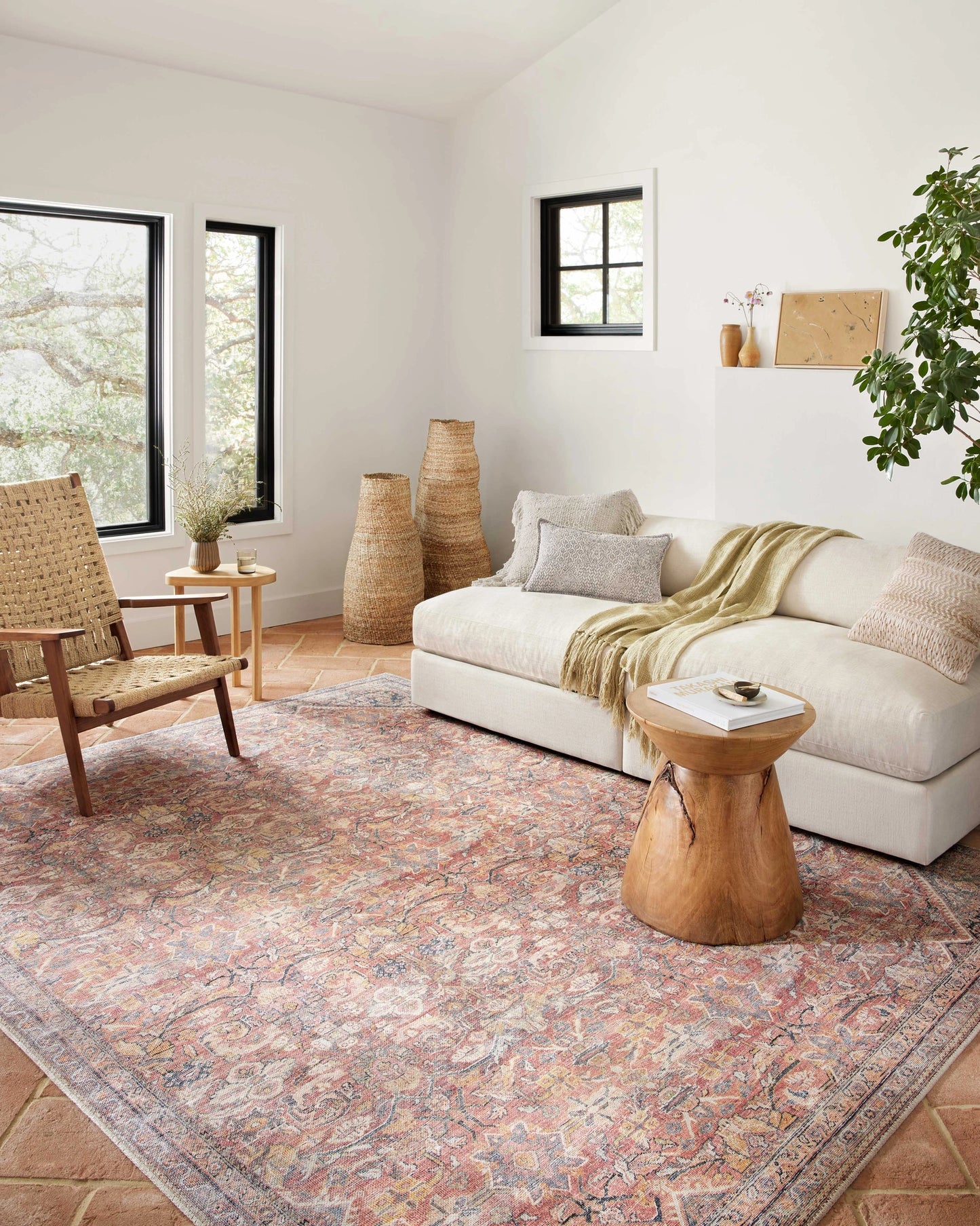 Loloi Adrian Rust / Denim 2'-6" x 12'-0" Runner Rug